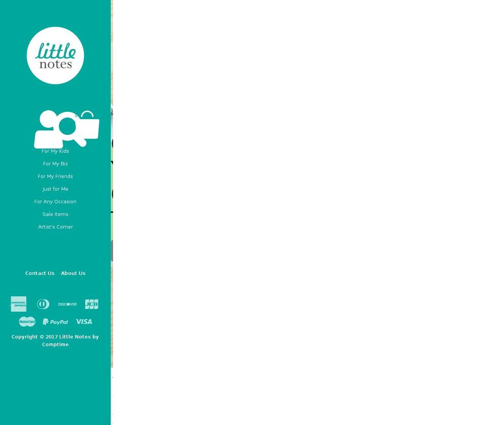 littlenotecards.com shopify website screenshot