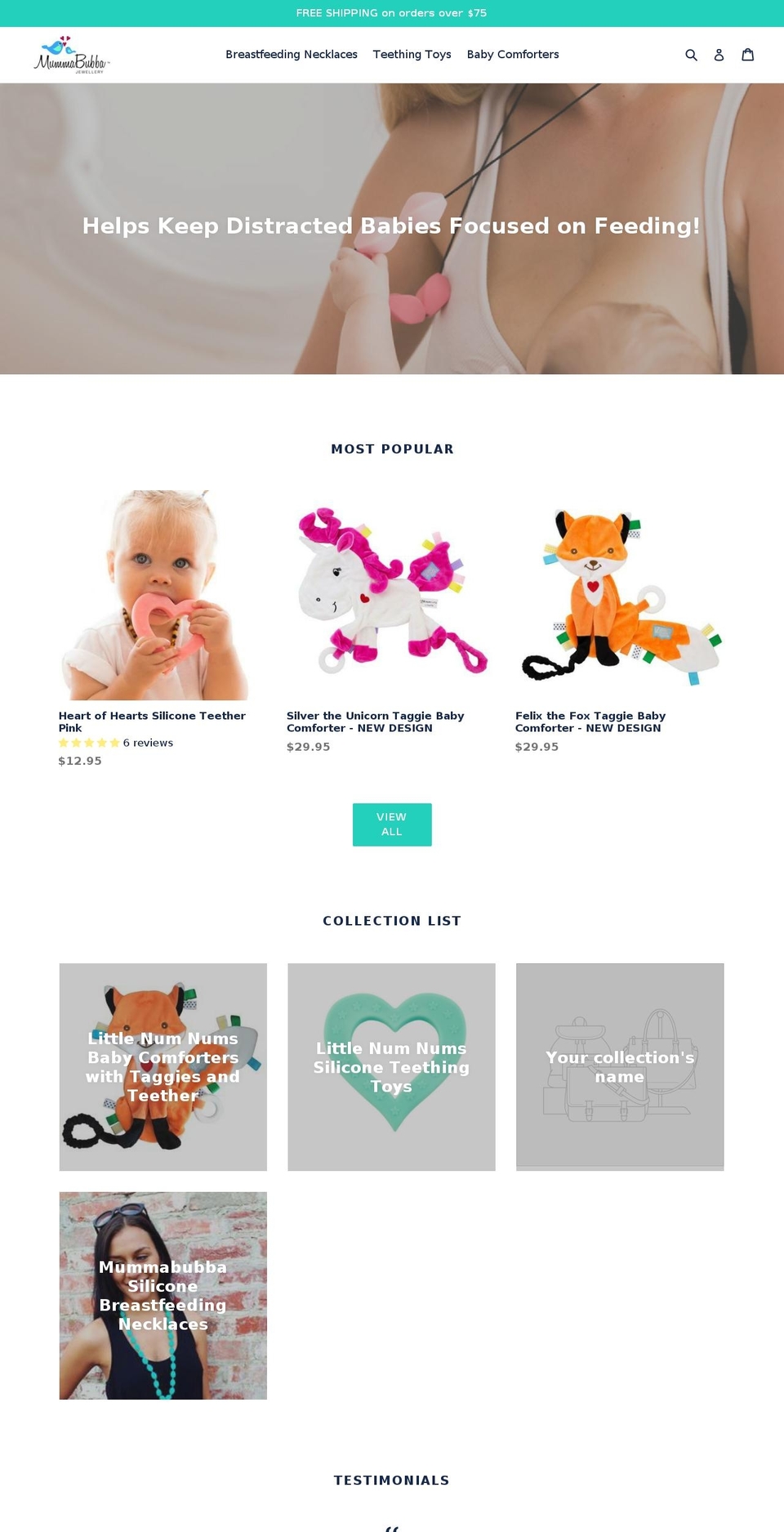 littlenumnums.com.au shopify website screenshot