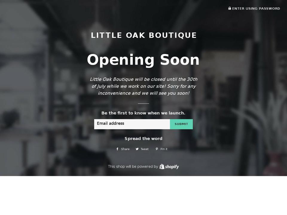 littleoakboutique.com — Shopify storefront screenshot