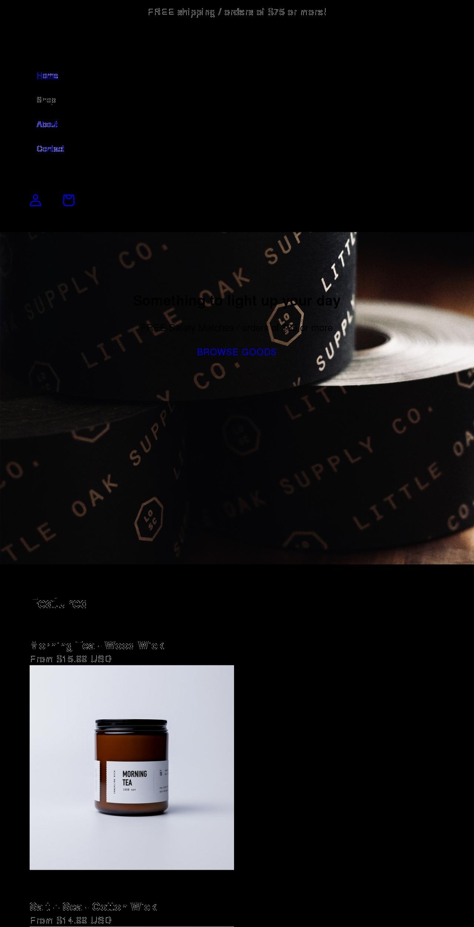 littleoaksupplyco.com shopify website screenshot