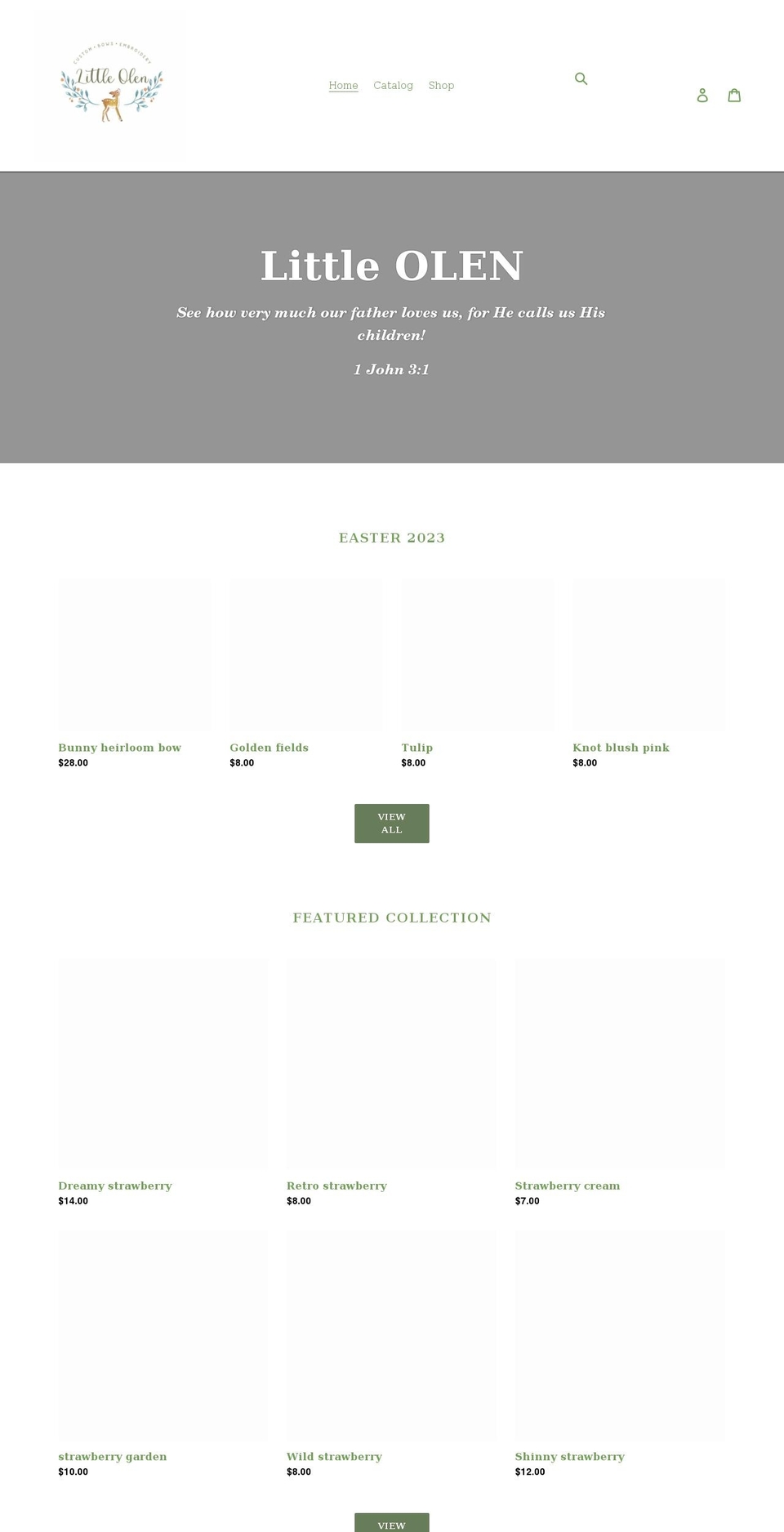 littleolen.com shopify website screenshot