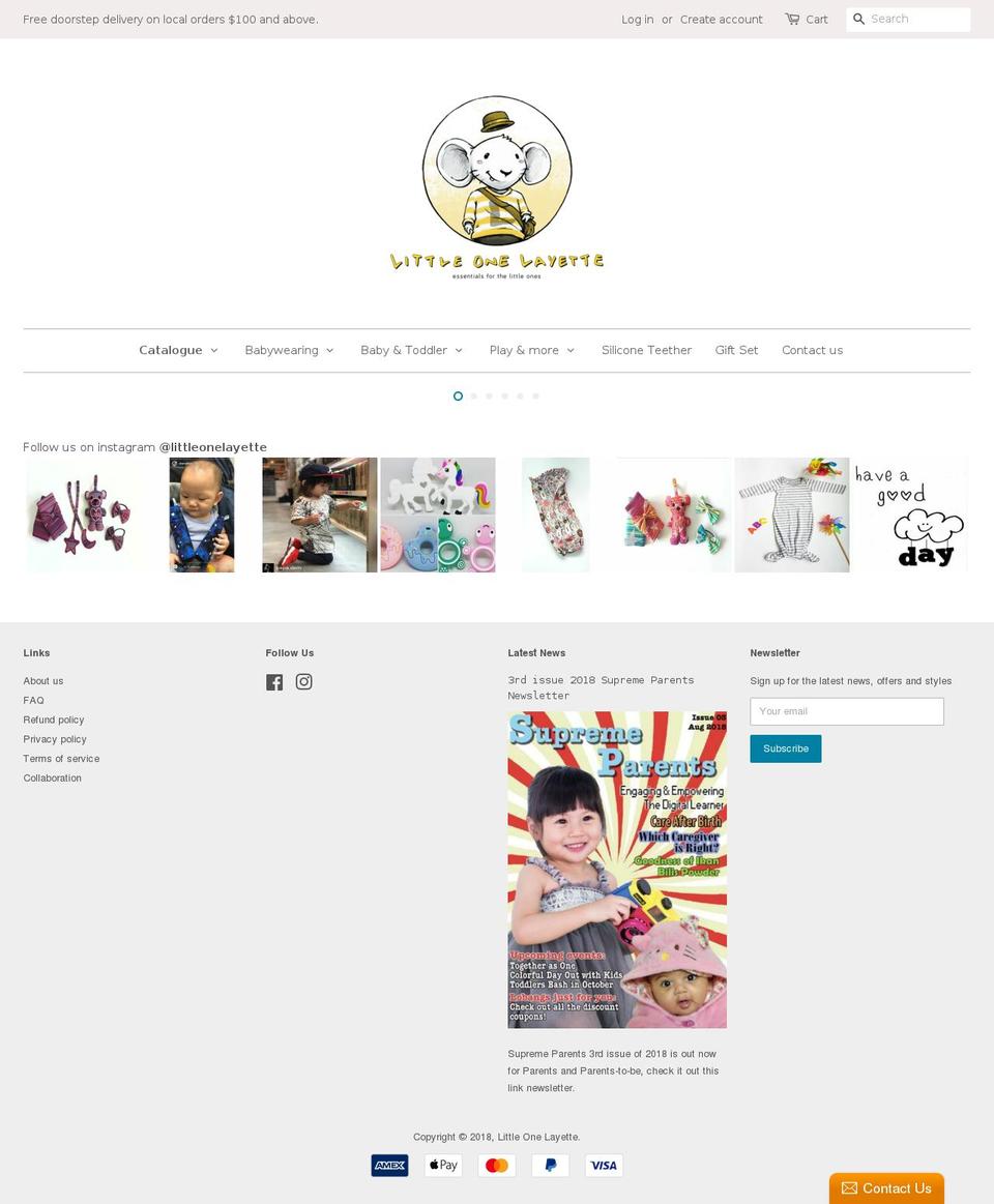 littleonelayette.com — Shopify storefront screenshot