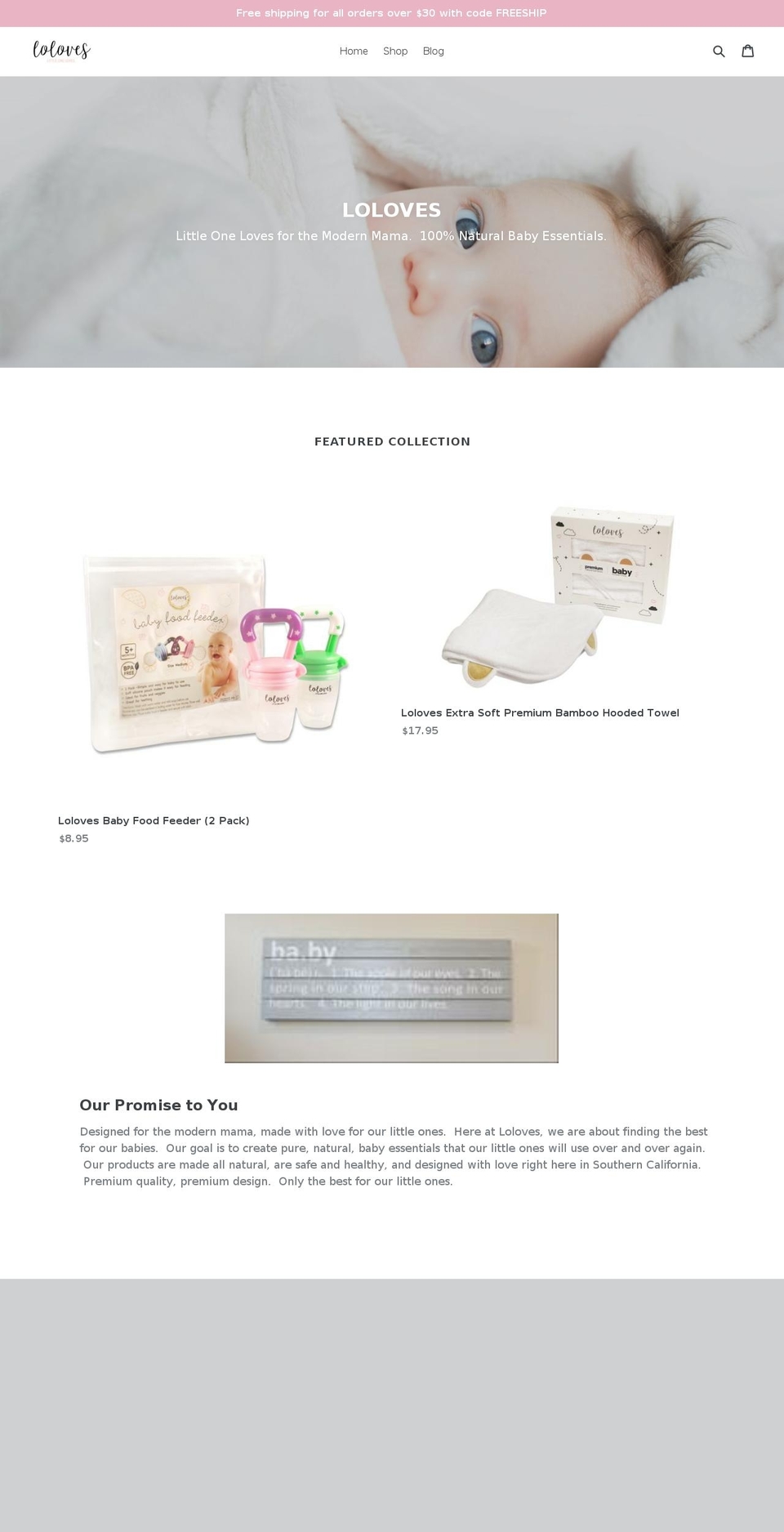 littleoneloves.com — Shopify storefront screenshot