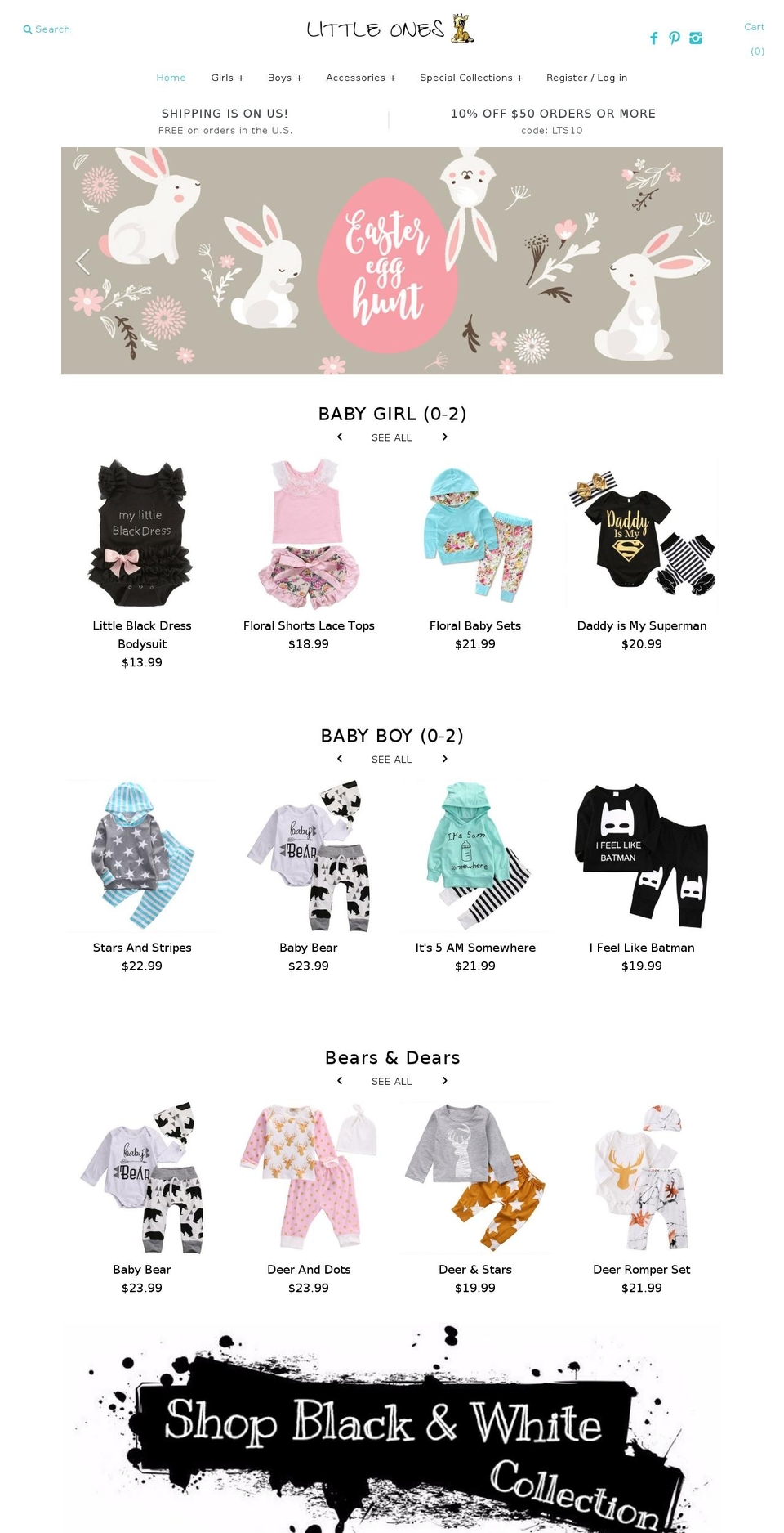 littleones.us shopify website screenshot