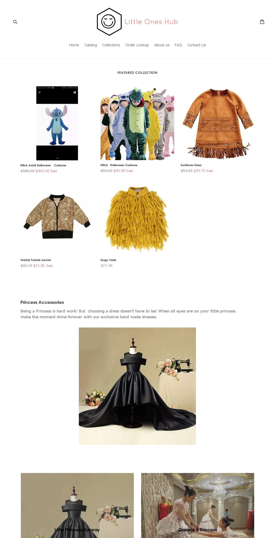littleoneshub.com shopify website screenshot