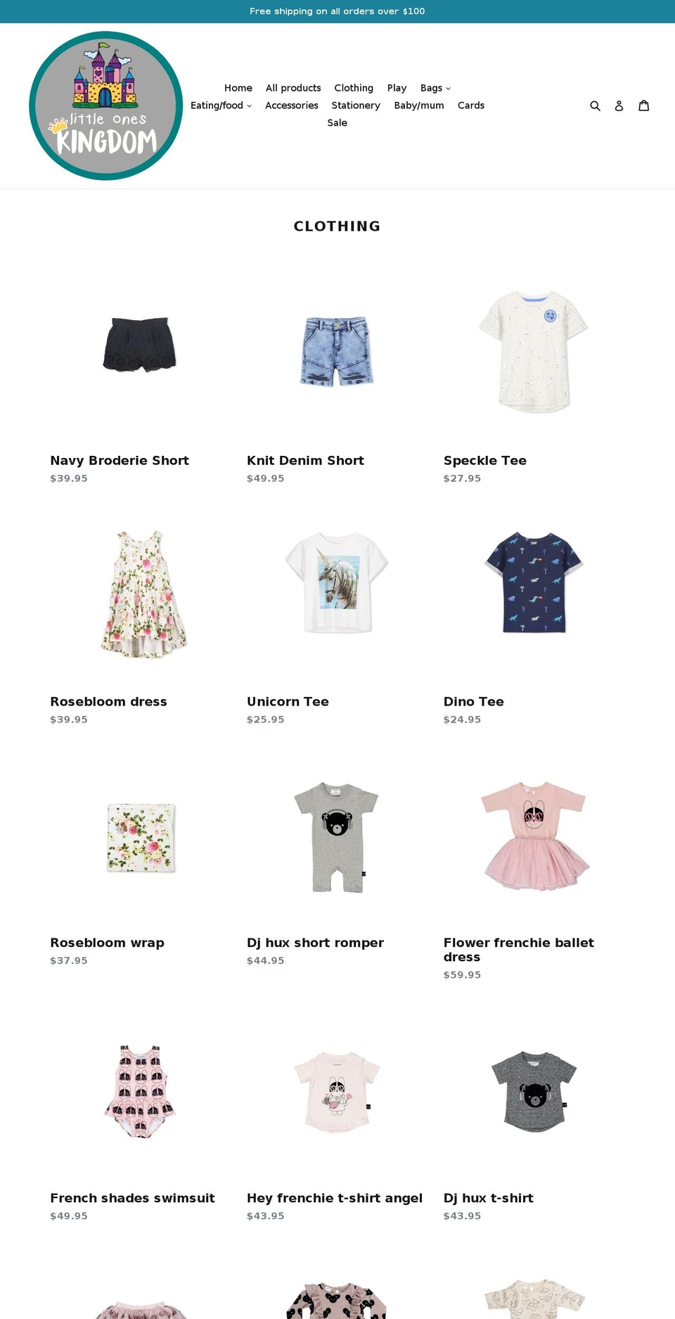 littleoneskingdom.com — Shopify storefront screenshot
