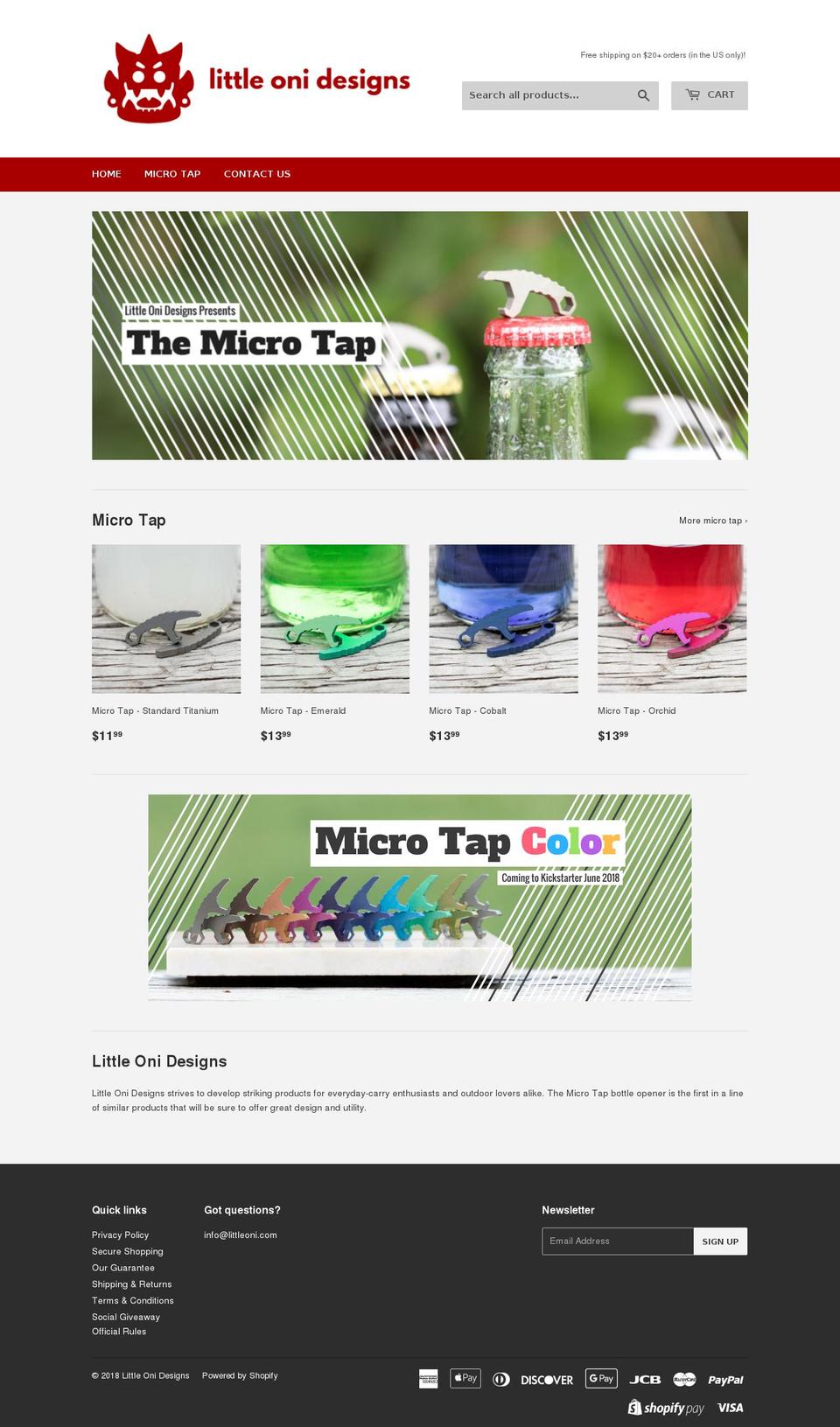 littleoni.com — Shopify storefront screenshot