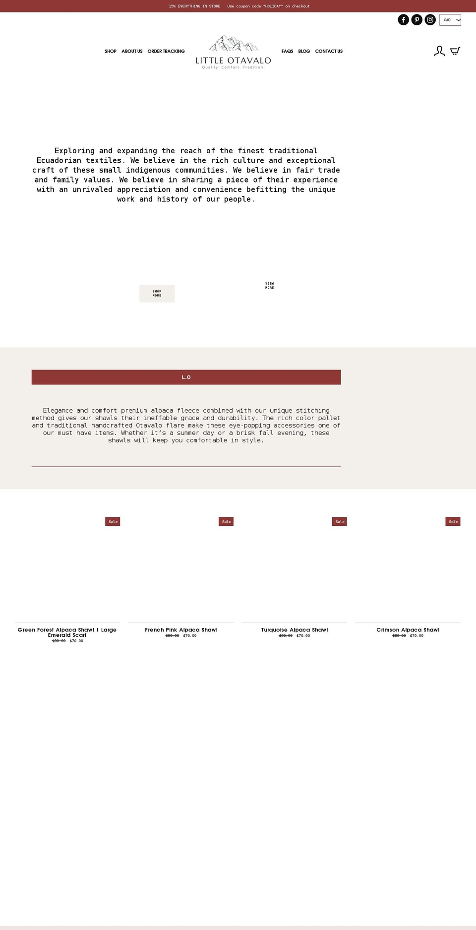 littleotavalo.com — Shopify storefront screenshot