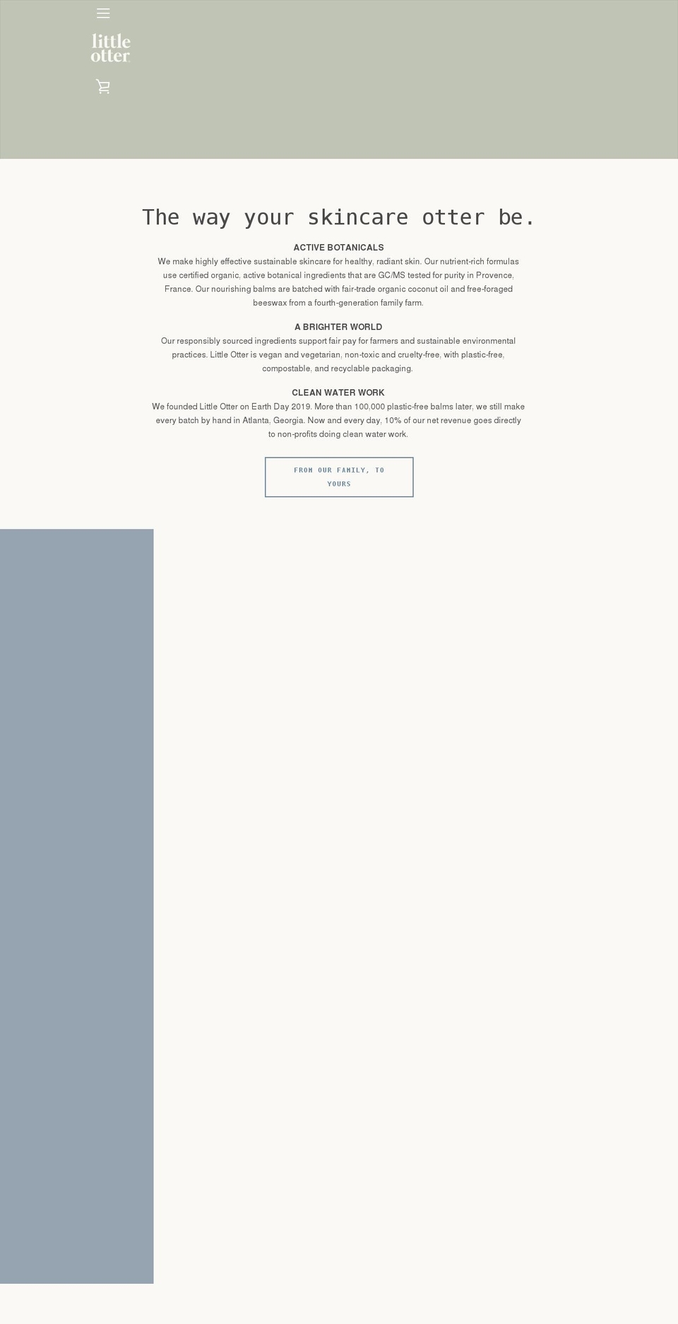 littleotterskincare.com shopify website screenshot