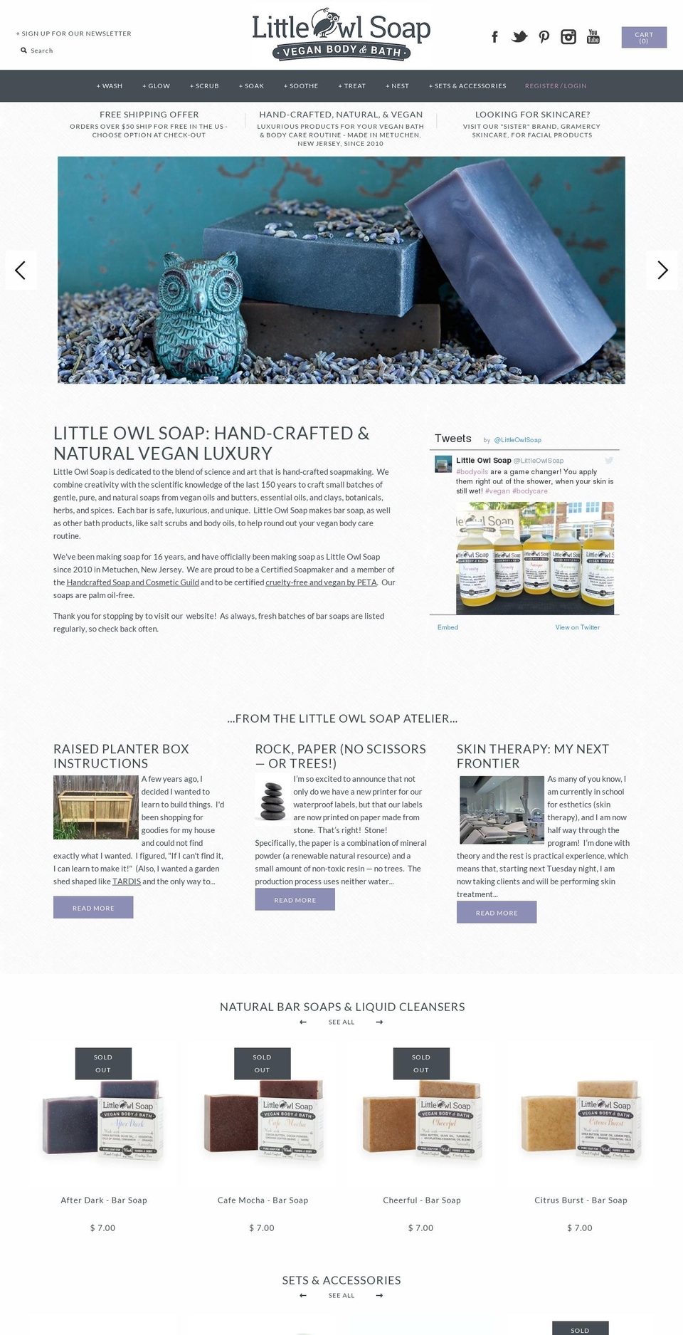 littleowlsoap.com shopify website screenshot