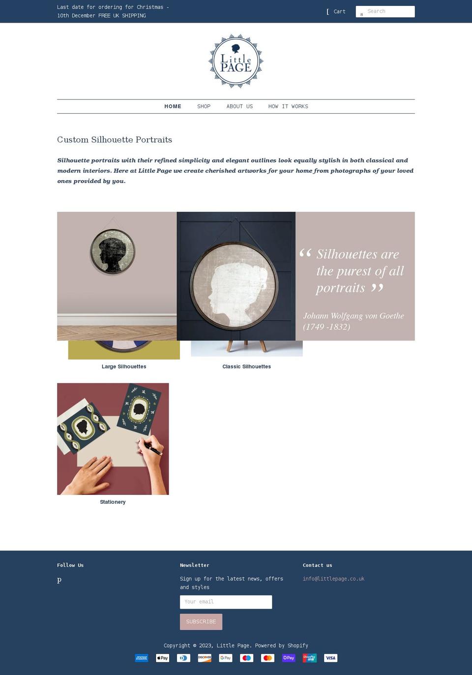 littlepage.co.uk shopify website screenshot