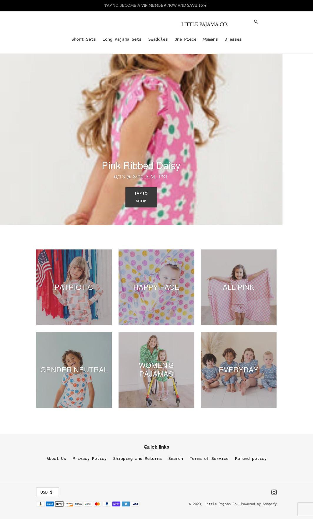 littlepajamaco.com shopify website screenshot