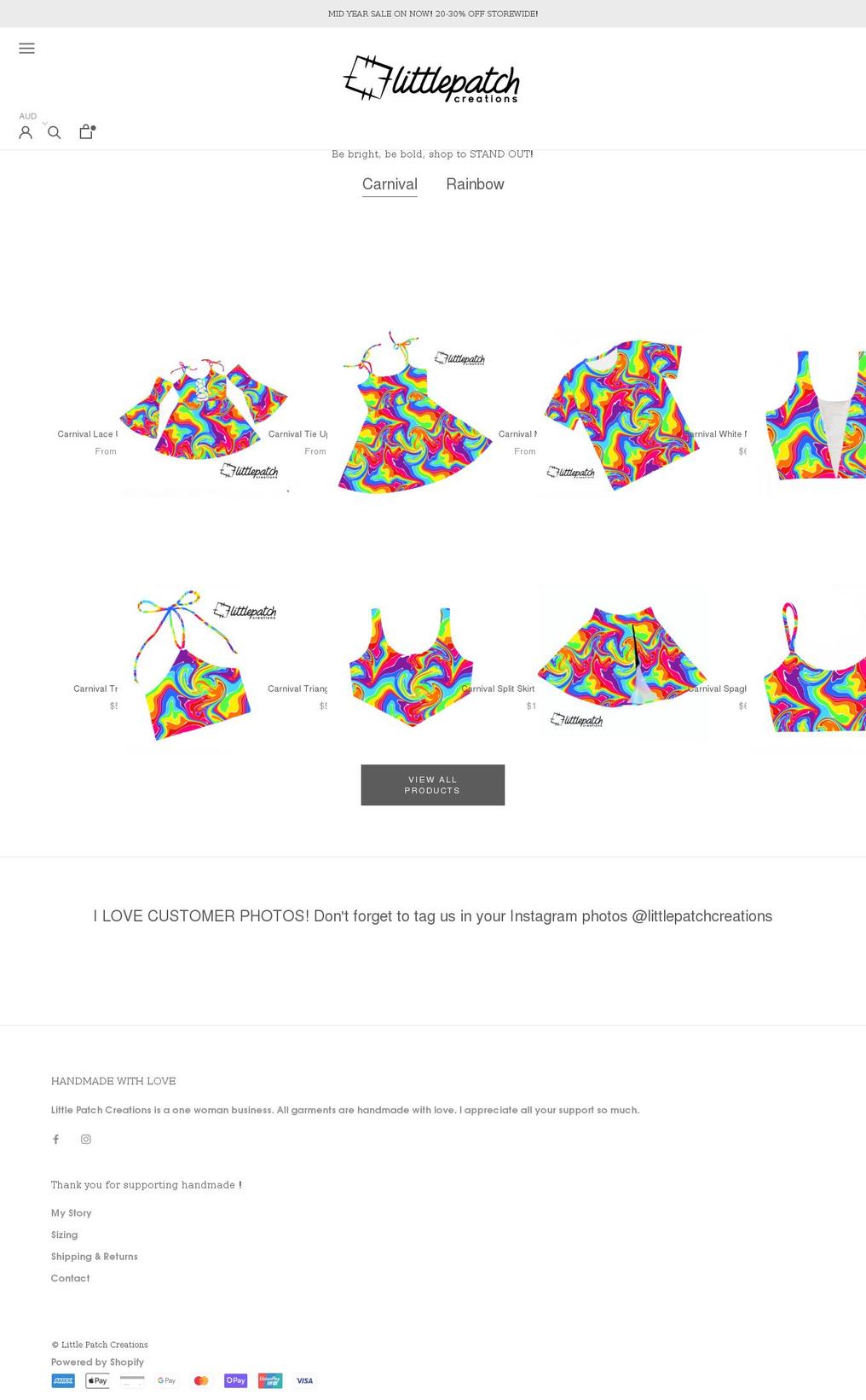 littlepatchcreations.com shopify website screenshot