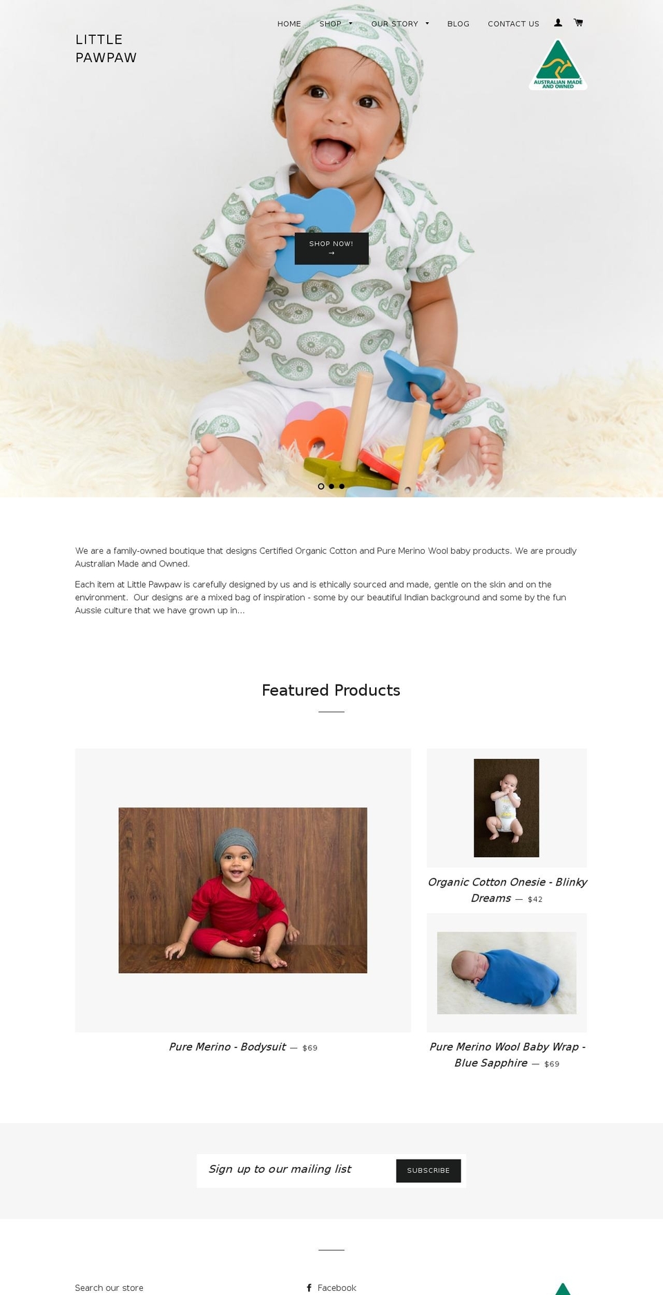 littlepawpaw.com shopify website screenshot