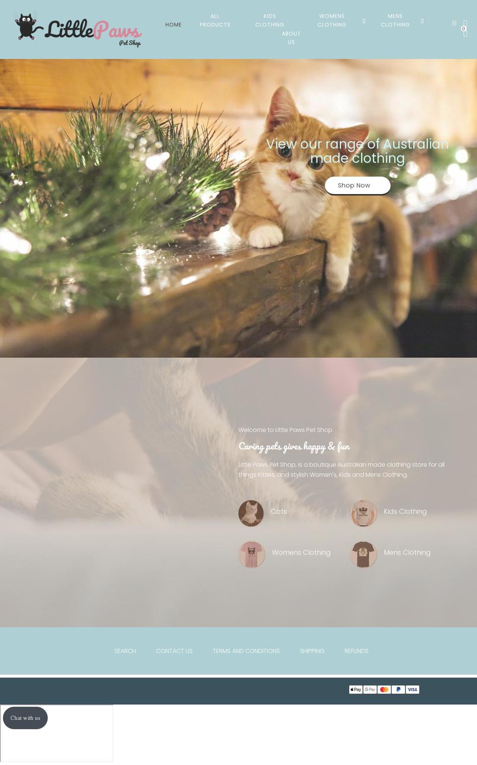 Bowie Shopify theme site example littlepawspetshop.com.au