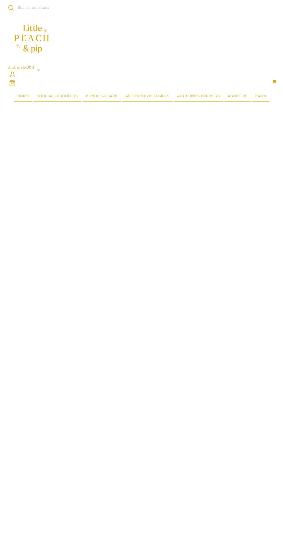 littlepeachandpip.com — Shopify storefront screenshot