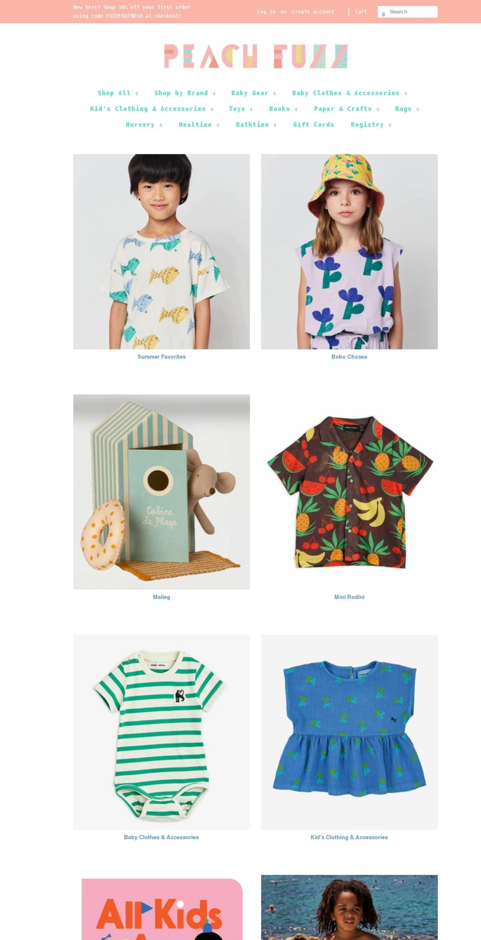littlepeachfuzz.com shopify website screenshot
