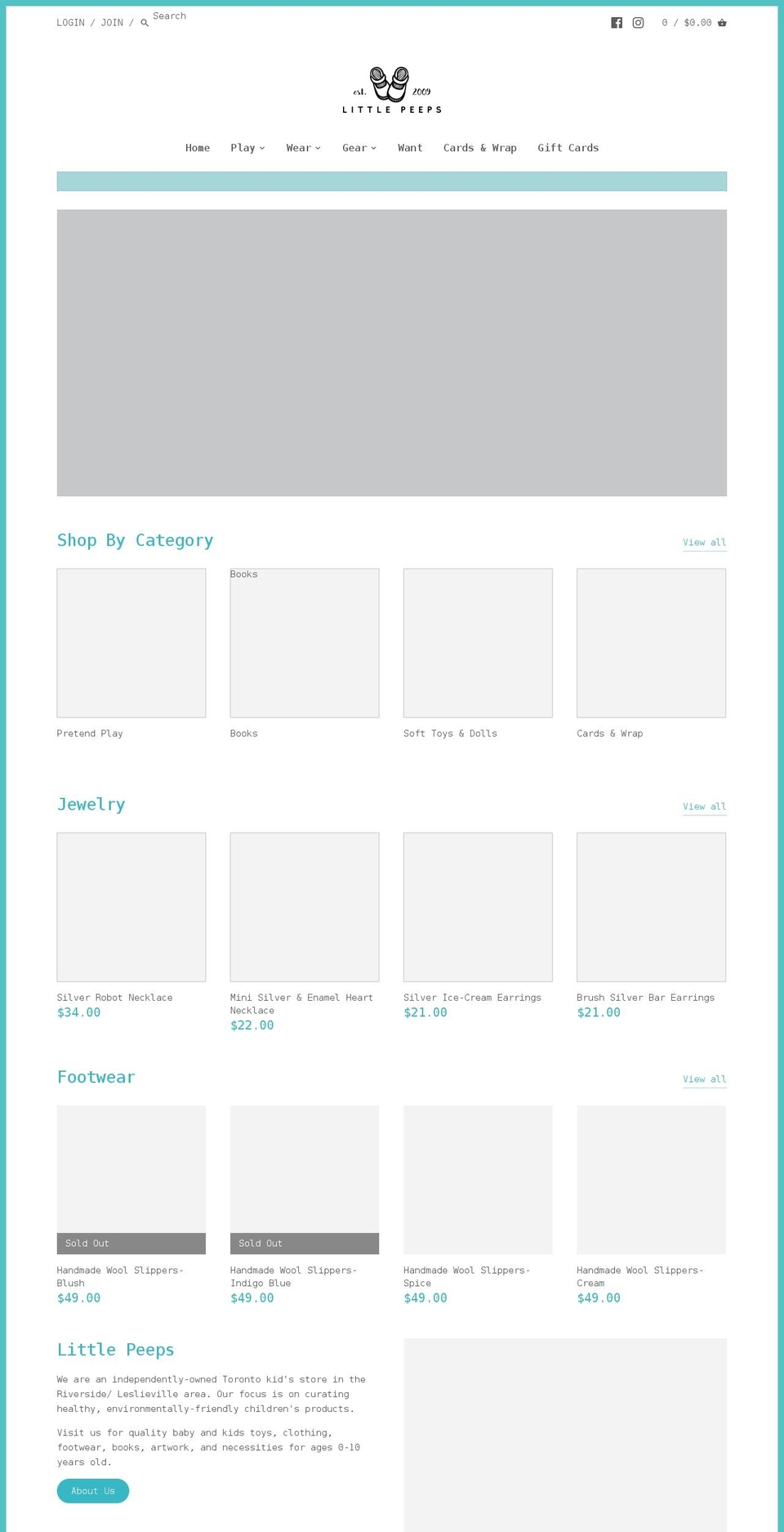 littlepeeps.ca shopify website screenshot