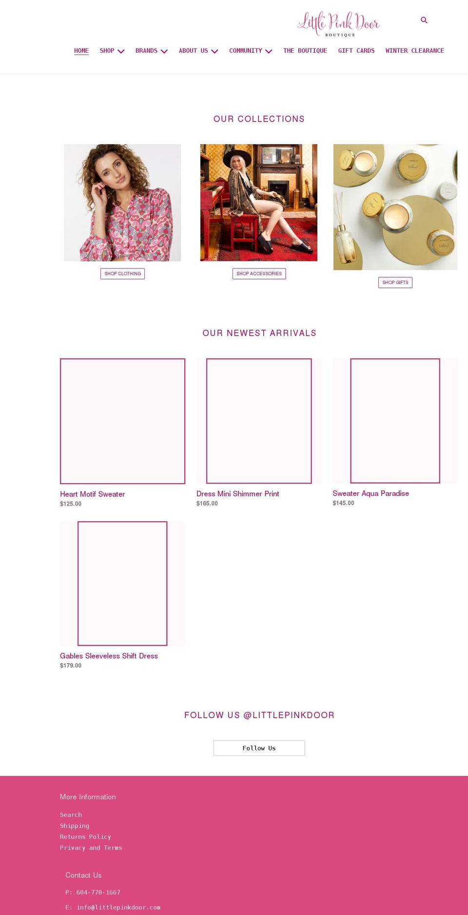 littlepinkdoor.com shopify website screenshot