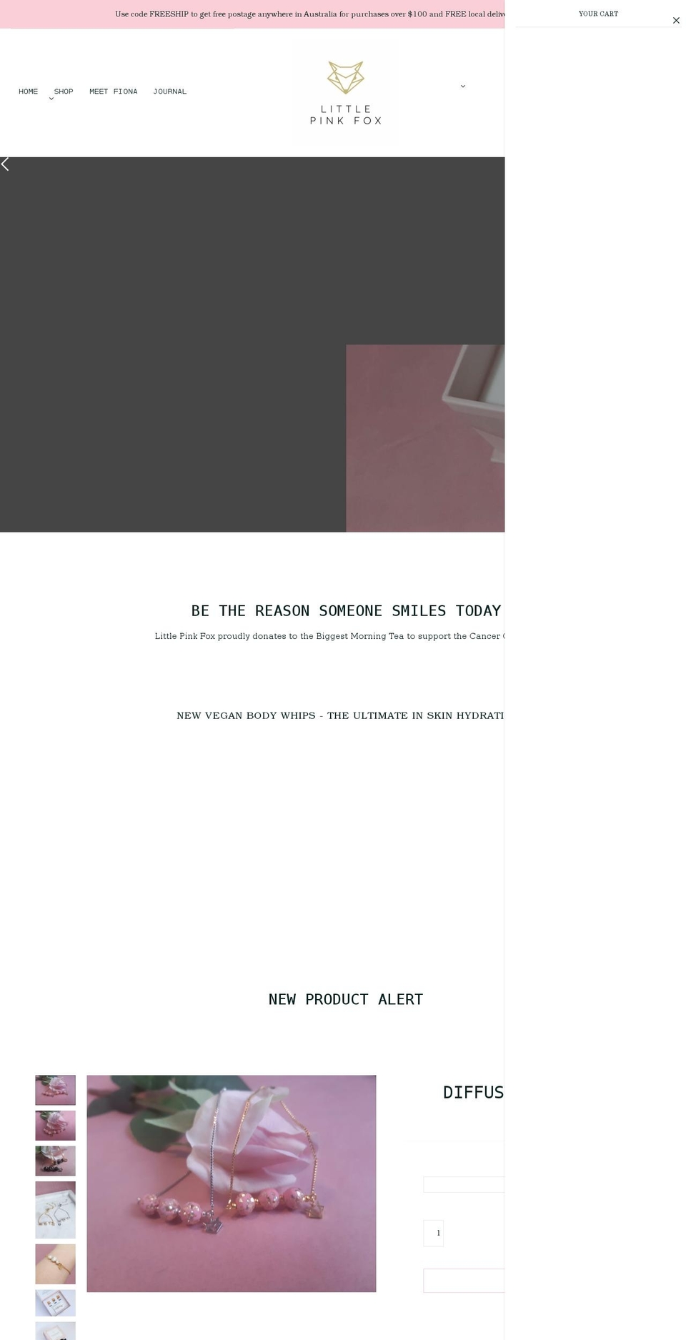 littlepinkfox.com.au shopify website screenshot