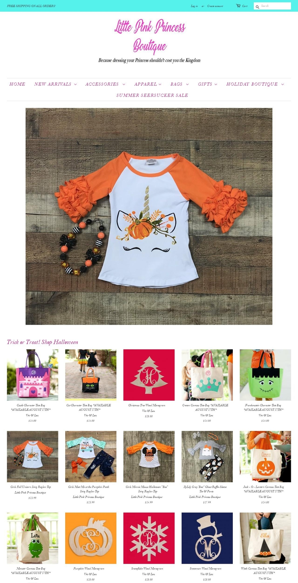 littlepinkprincess.com shopify website screenshot