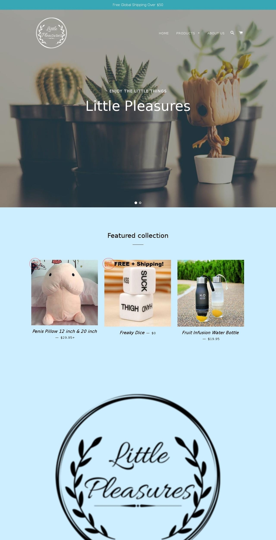 littlepleasures.net shopify website screenshot