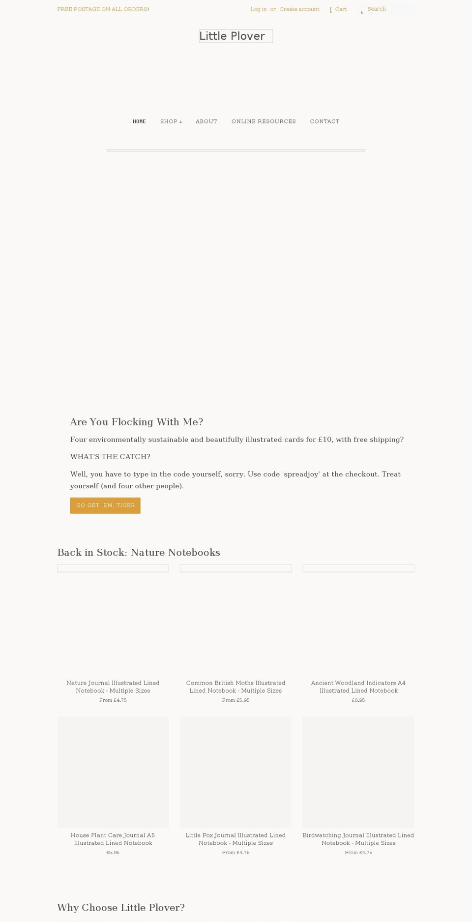 littleplover.co.uk shopify website screenshot