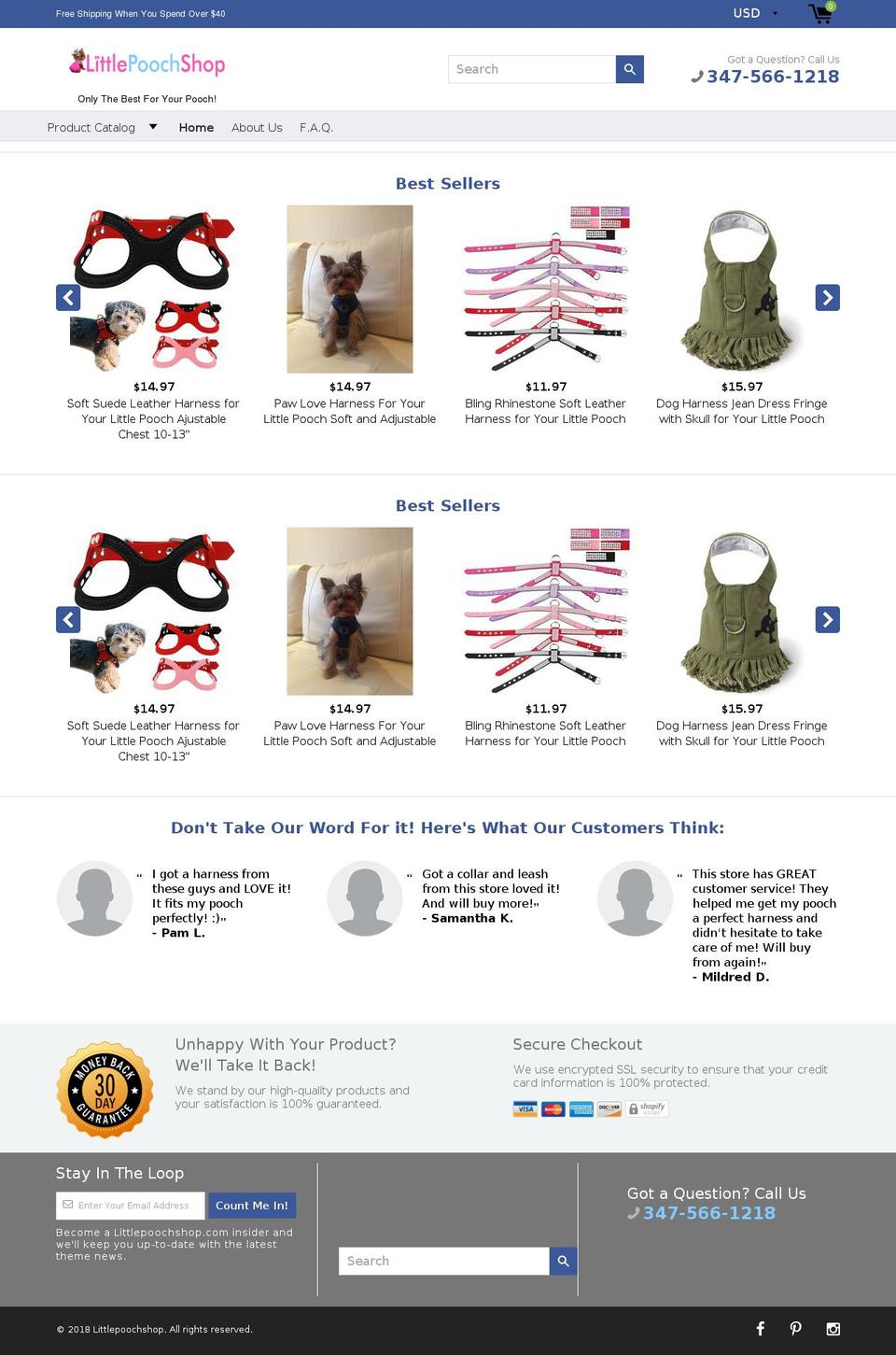 littlepoochshop.com shopify website screenshot
