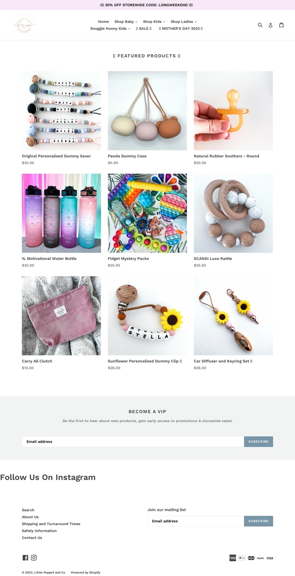 littlepoppetandco.com.au shopify website screenshot