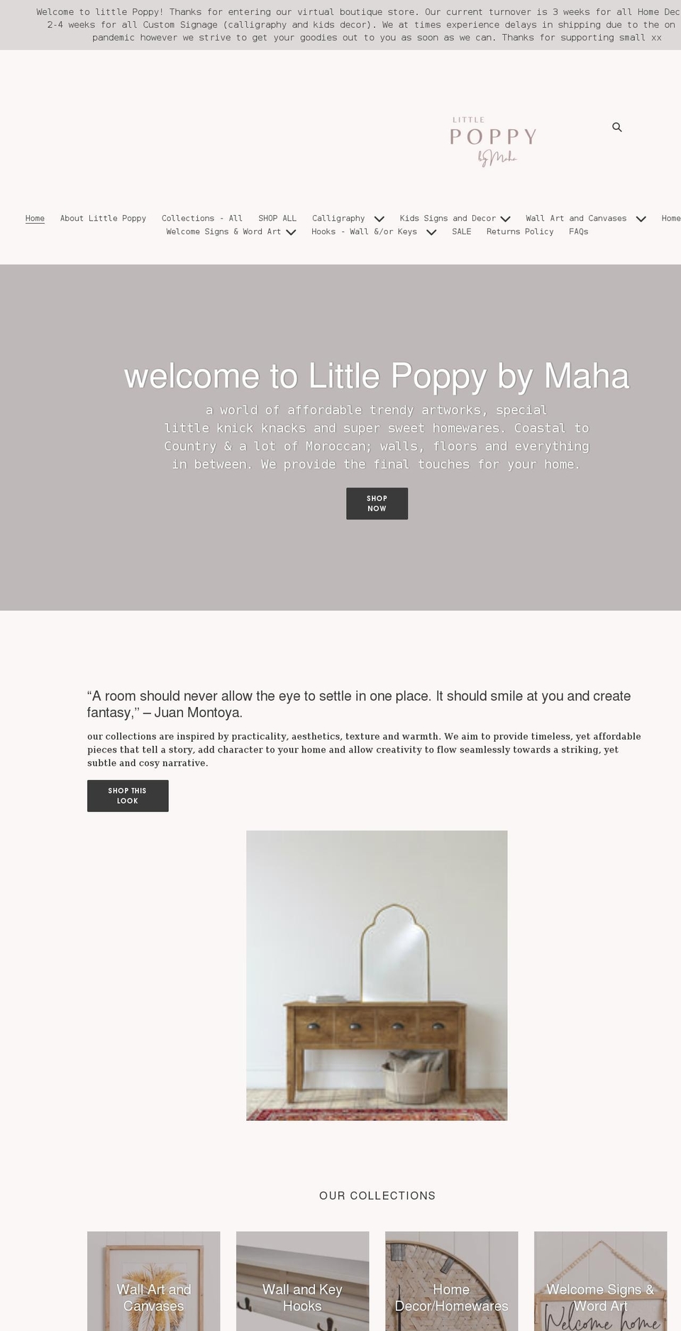 littlepoppyau.com shopify website screenshot