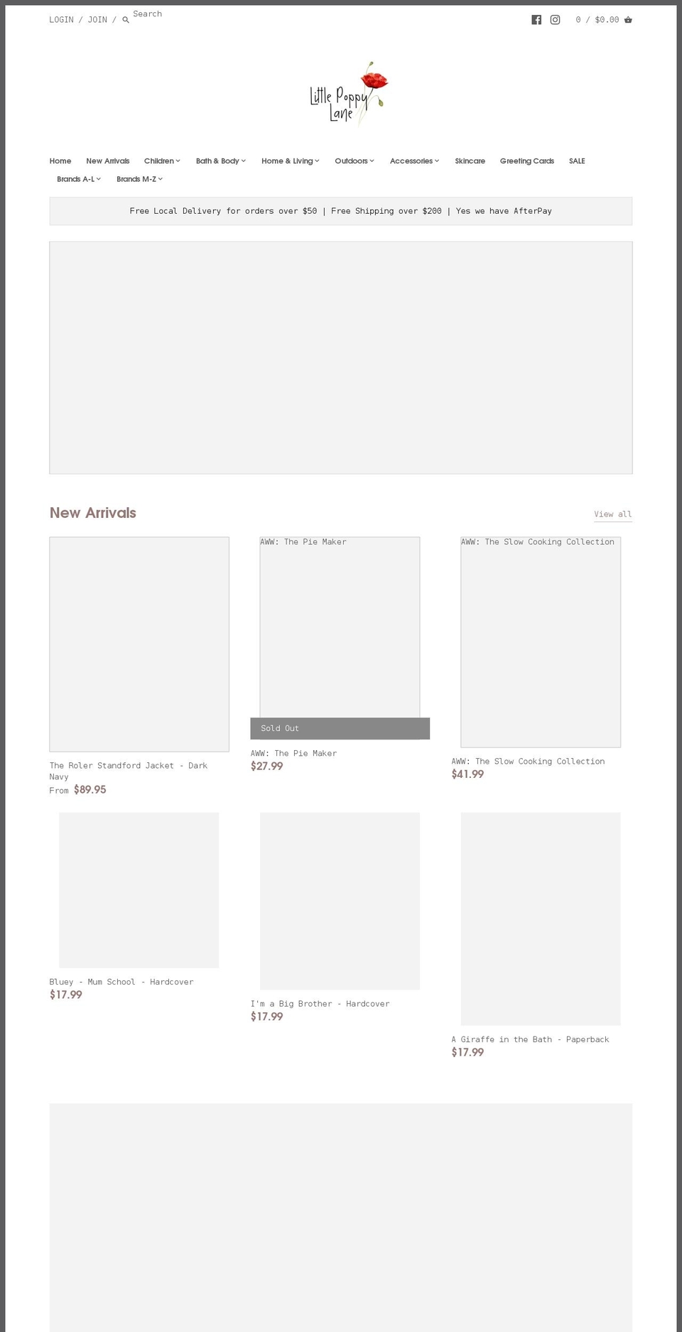 littlepoppylane.com.au shopify website screenshot