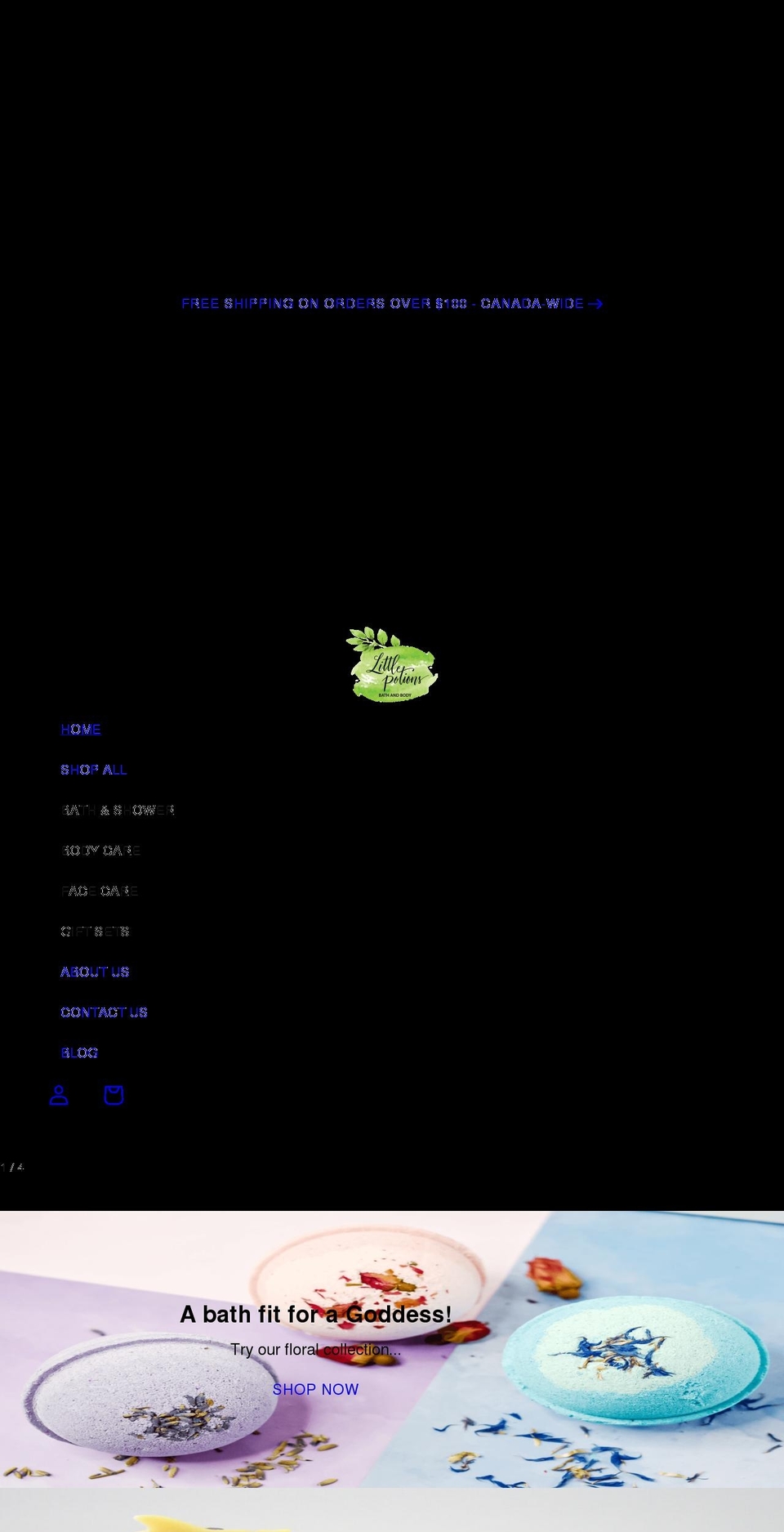 littlepotions.ca shopify website screenshot