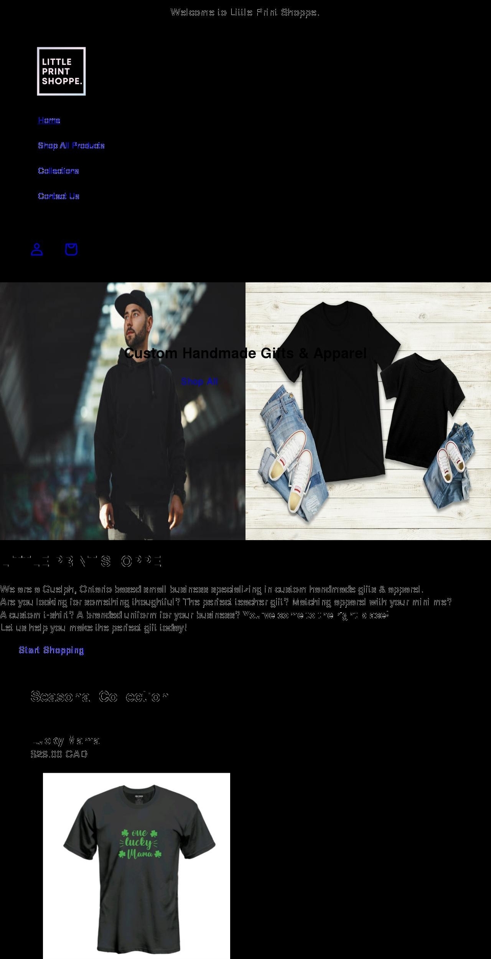 littleprintshoppe.com shopify website screenshot