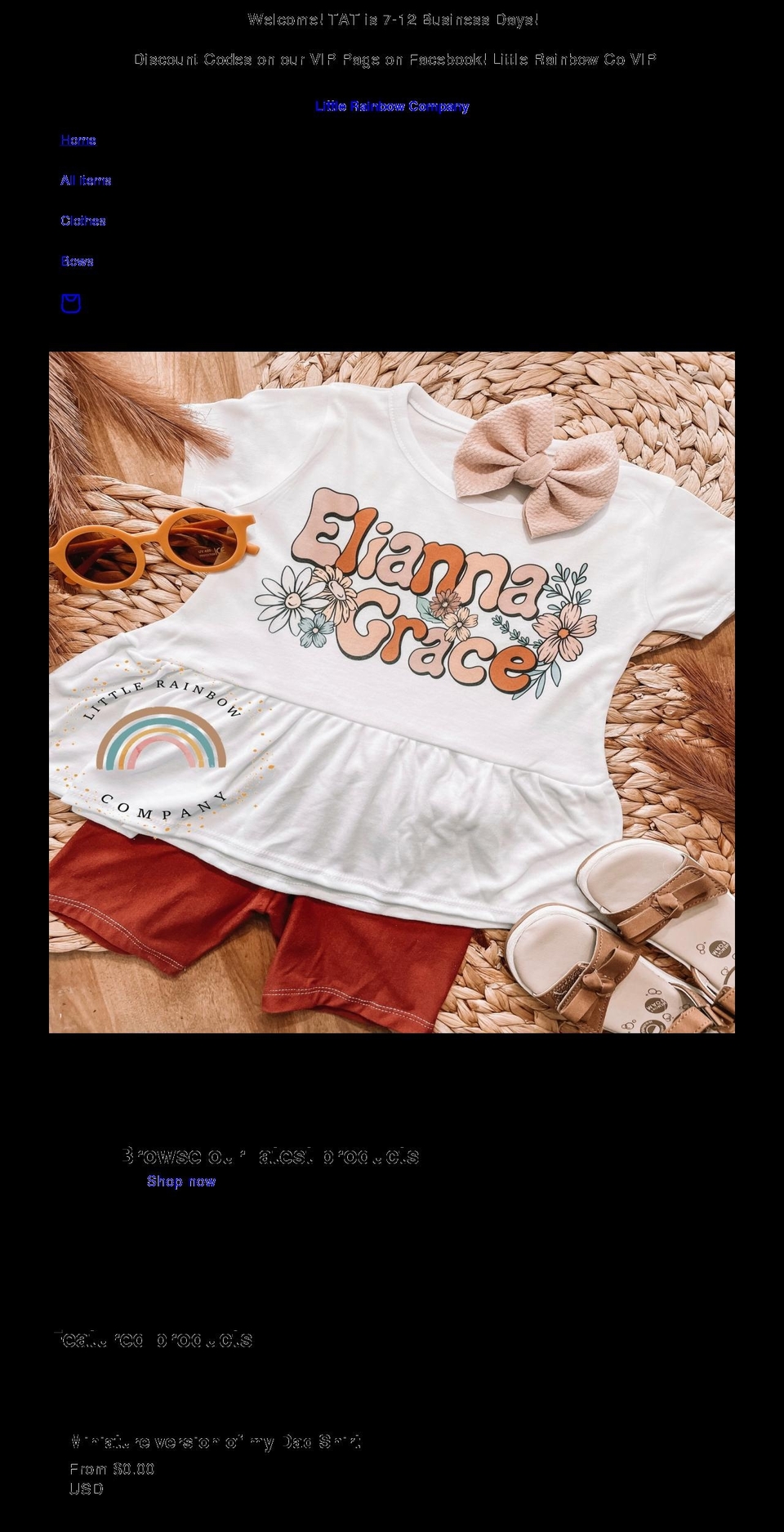 littlerainbowco.com shopify website screenshot