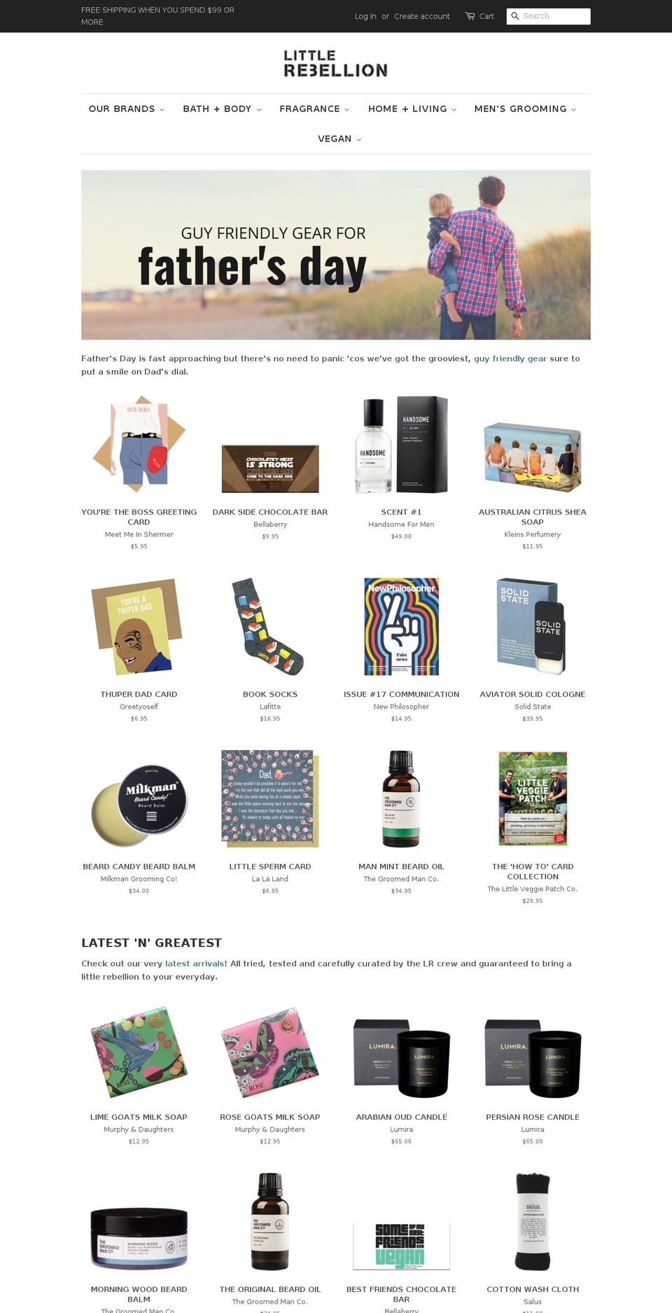 littlerebellion.com.au shopify website screenshot