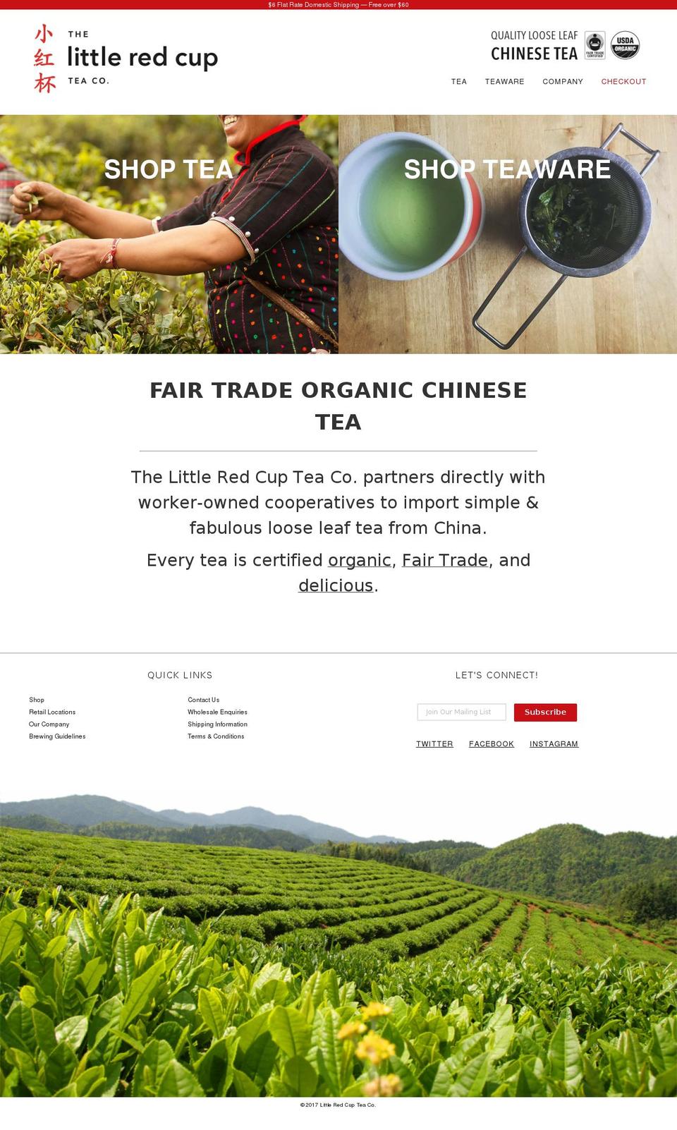 littleredcuptea.com shopify website screenshot