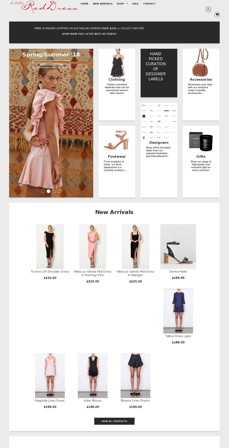 littlereddress.com.au shopify website screenshot