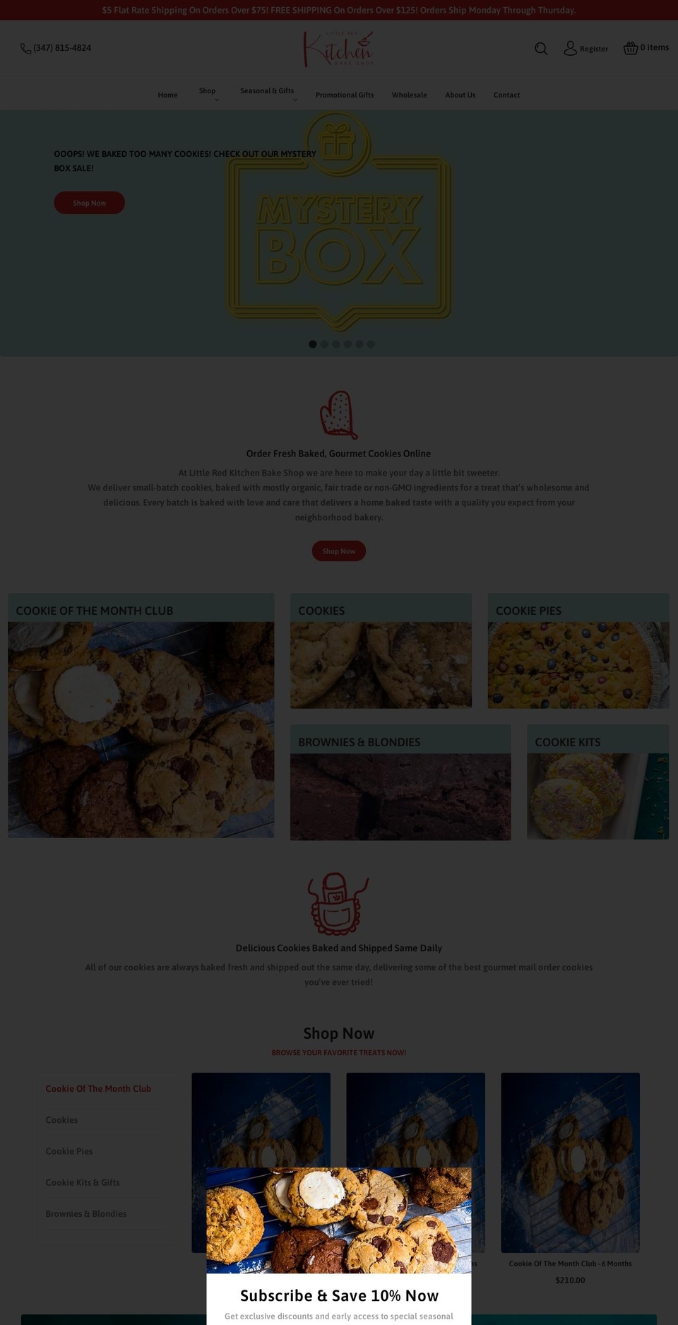 Geenesta-theme Shopify theme site example littleredkitchenbakeshop.com