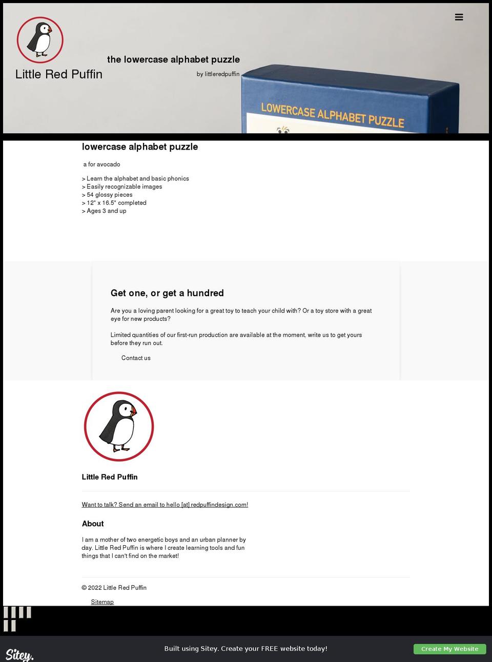 littleredpuffin.com — Shopify storefront screenshot