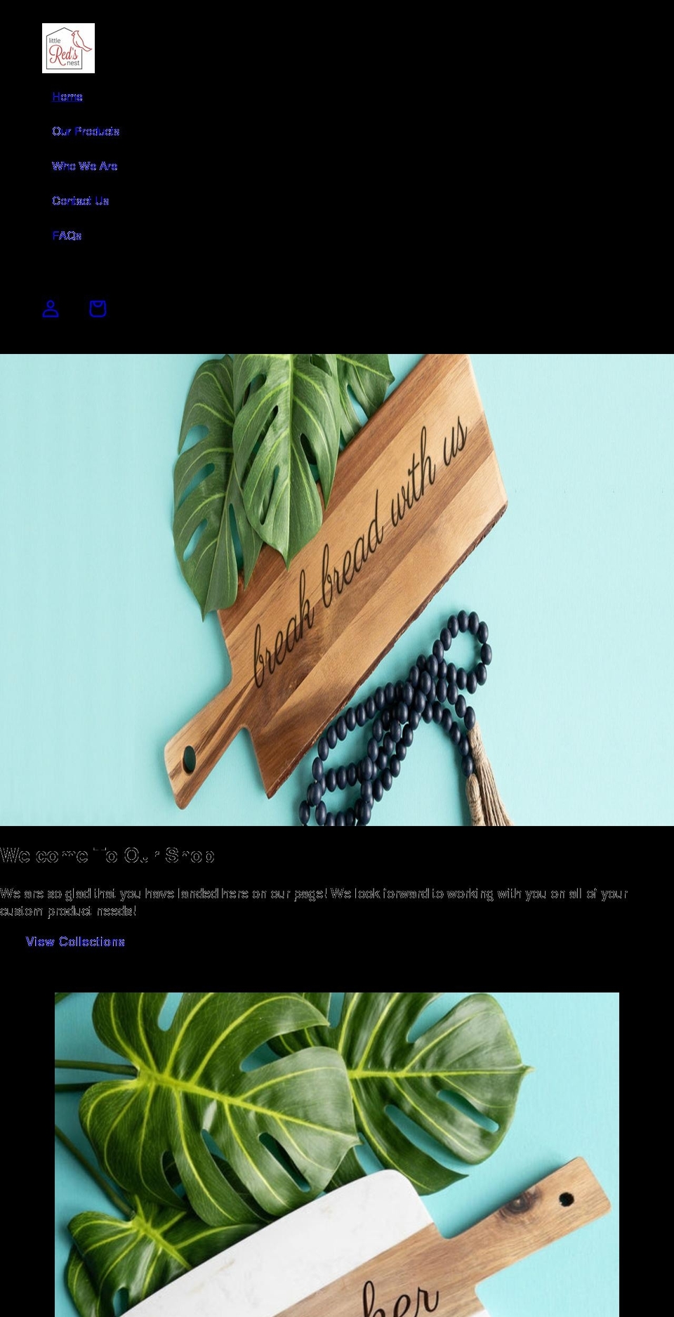 littleredsnest.com shopify website screenshot
