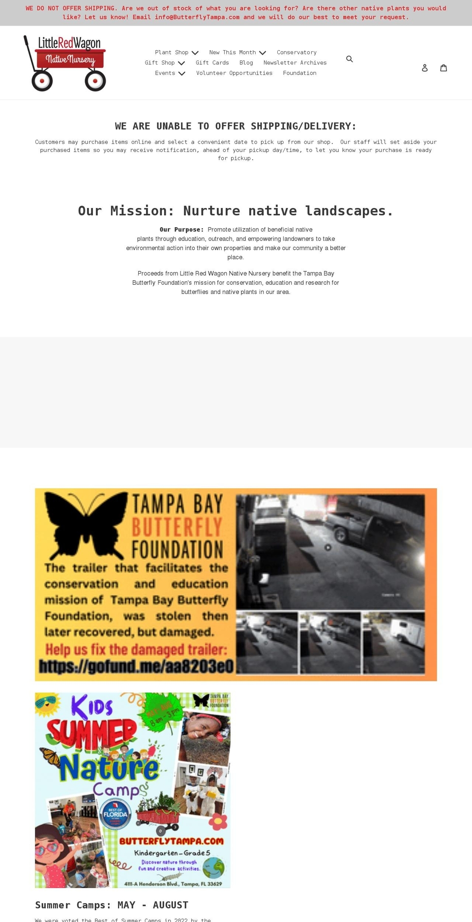 littleredwagonnativenursery.com shopify website screenshot