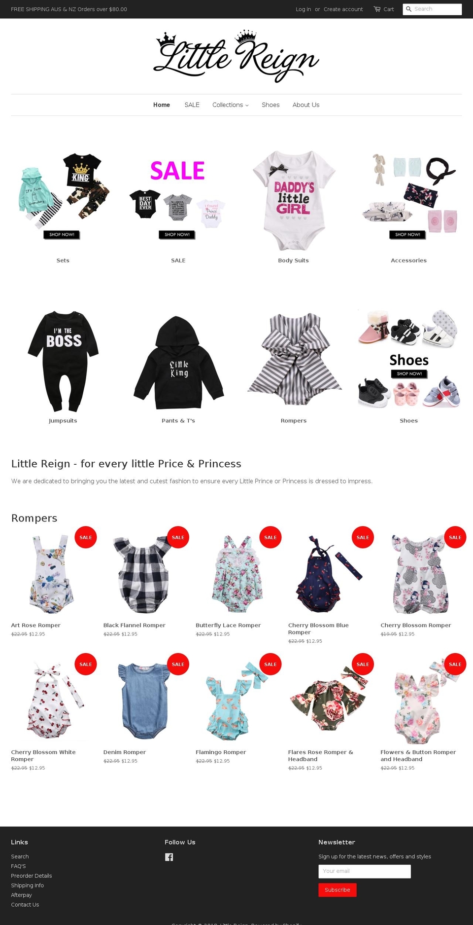 littlereign.com.au shopify website screenshot
