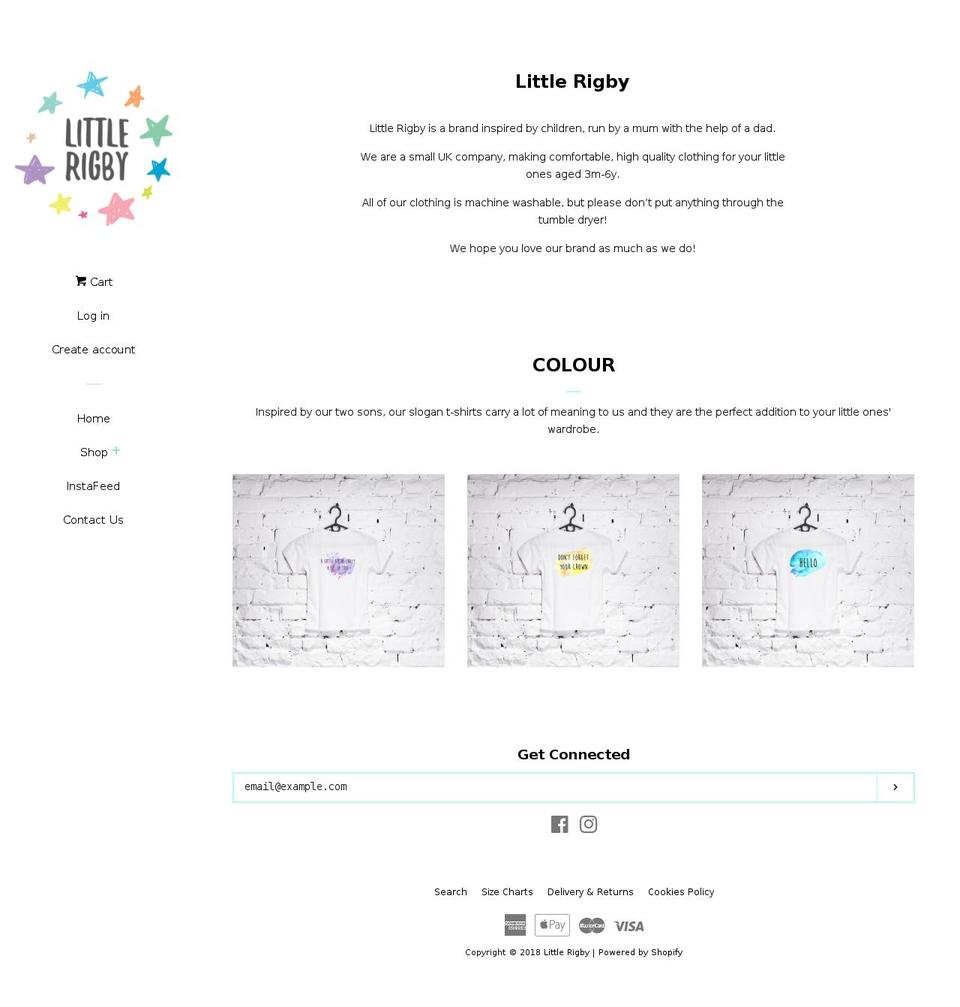 littlerigby.com — Shopify storefront screenshot