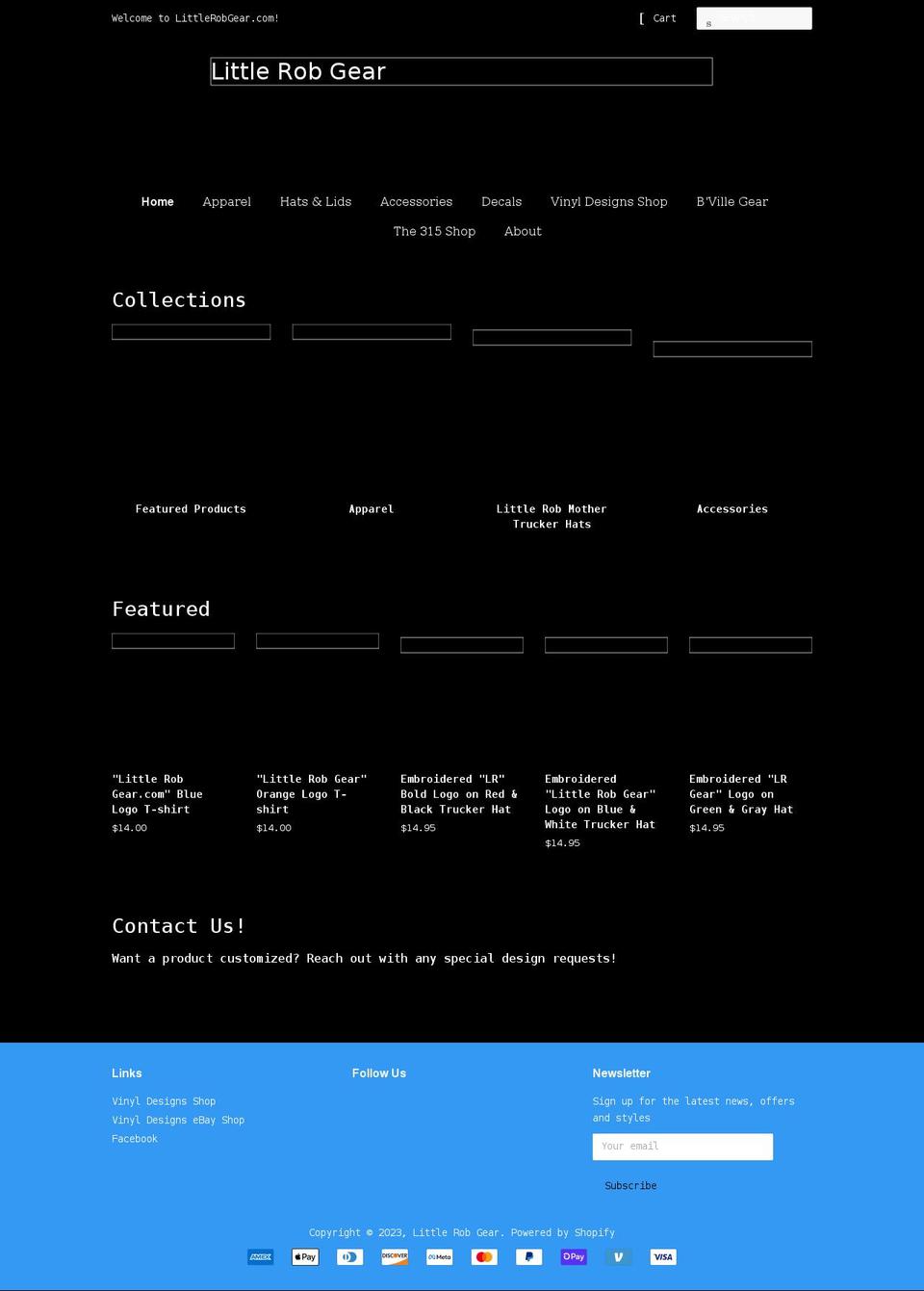 littlerobgear.com — Shopify storefront screenshot