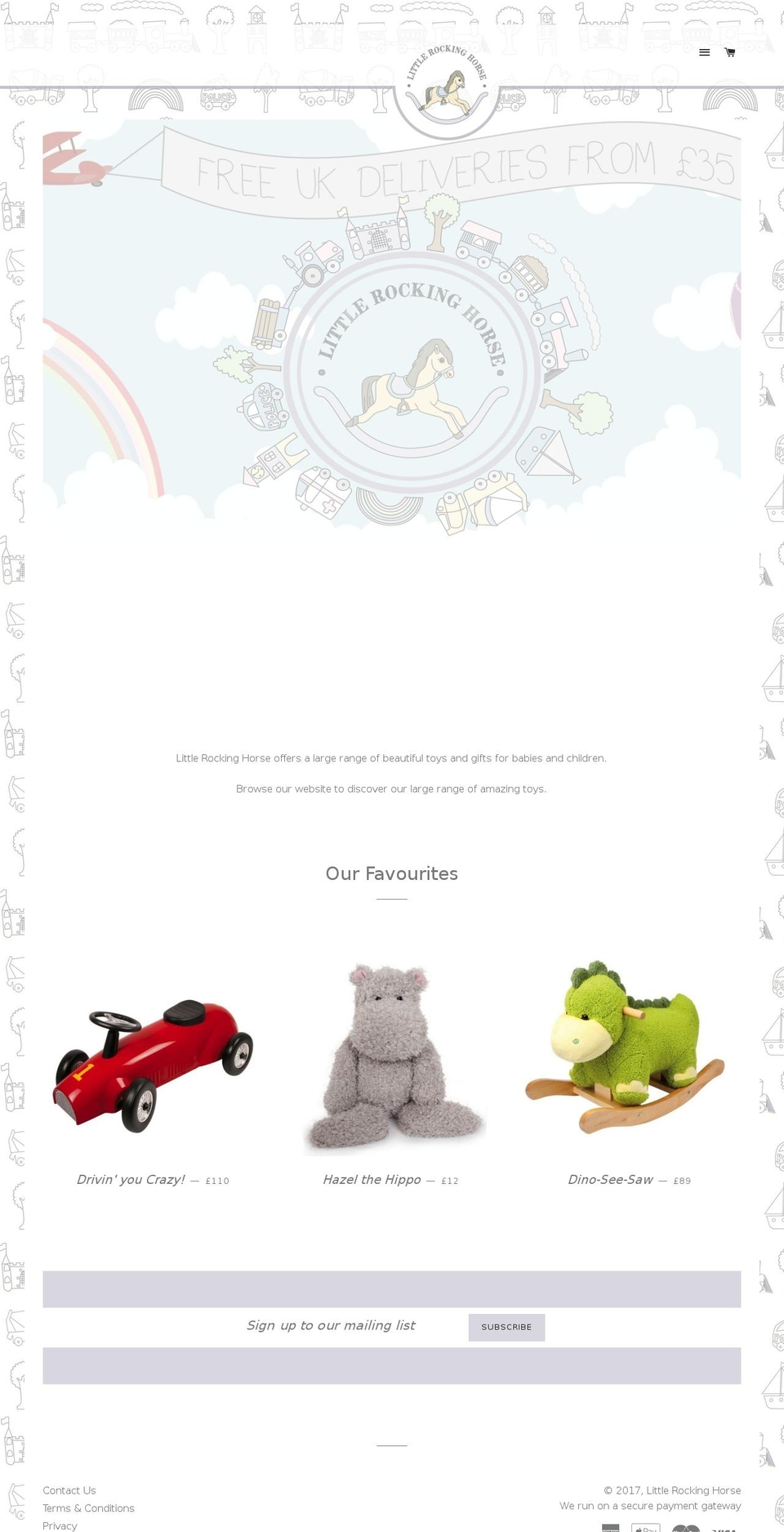 littlerockinghorse.com shopify website screenshot