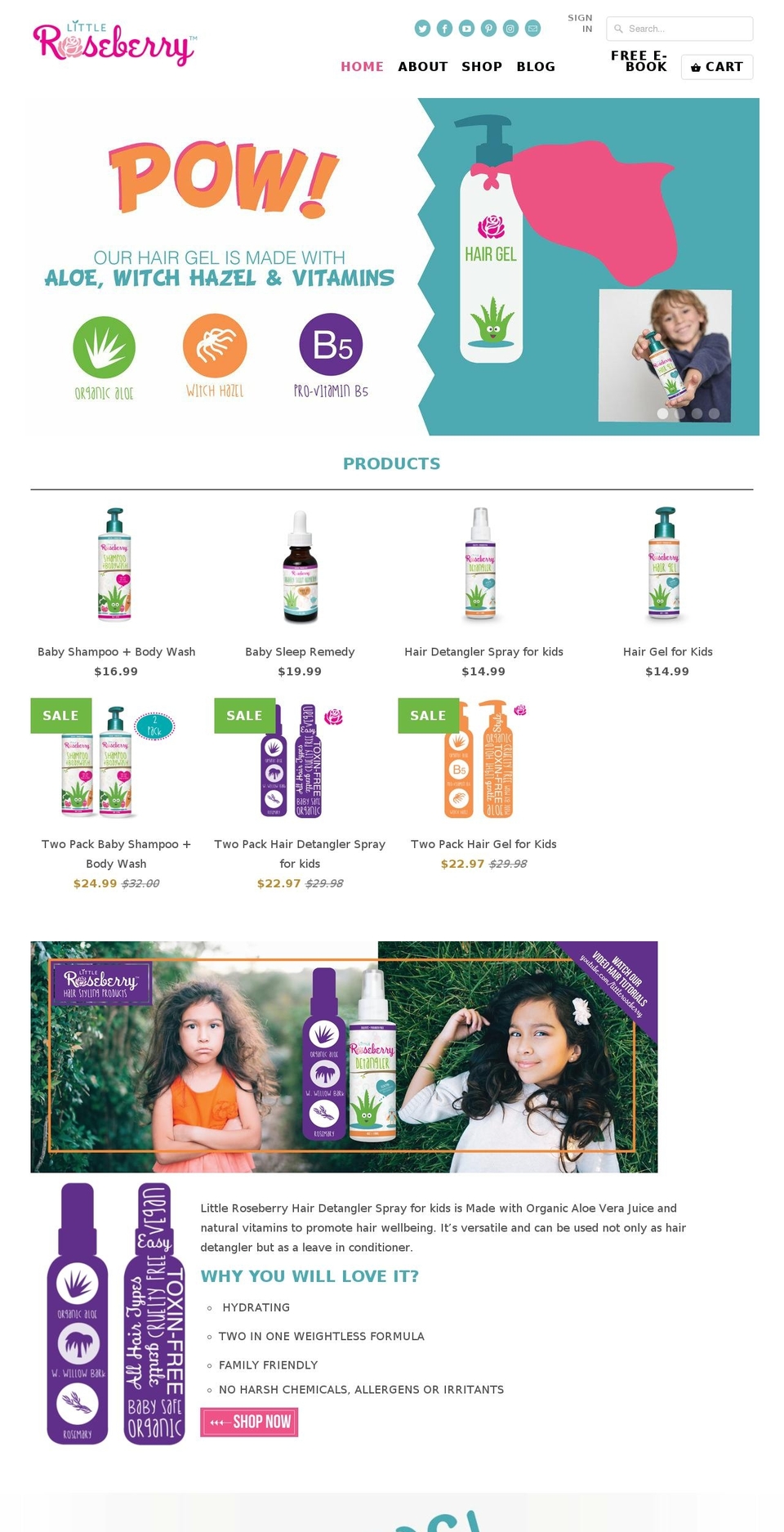 littleroseberry.com shopify website screenshot