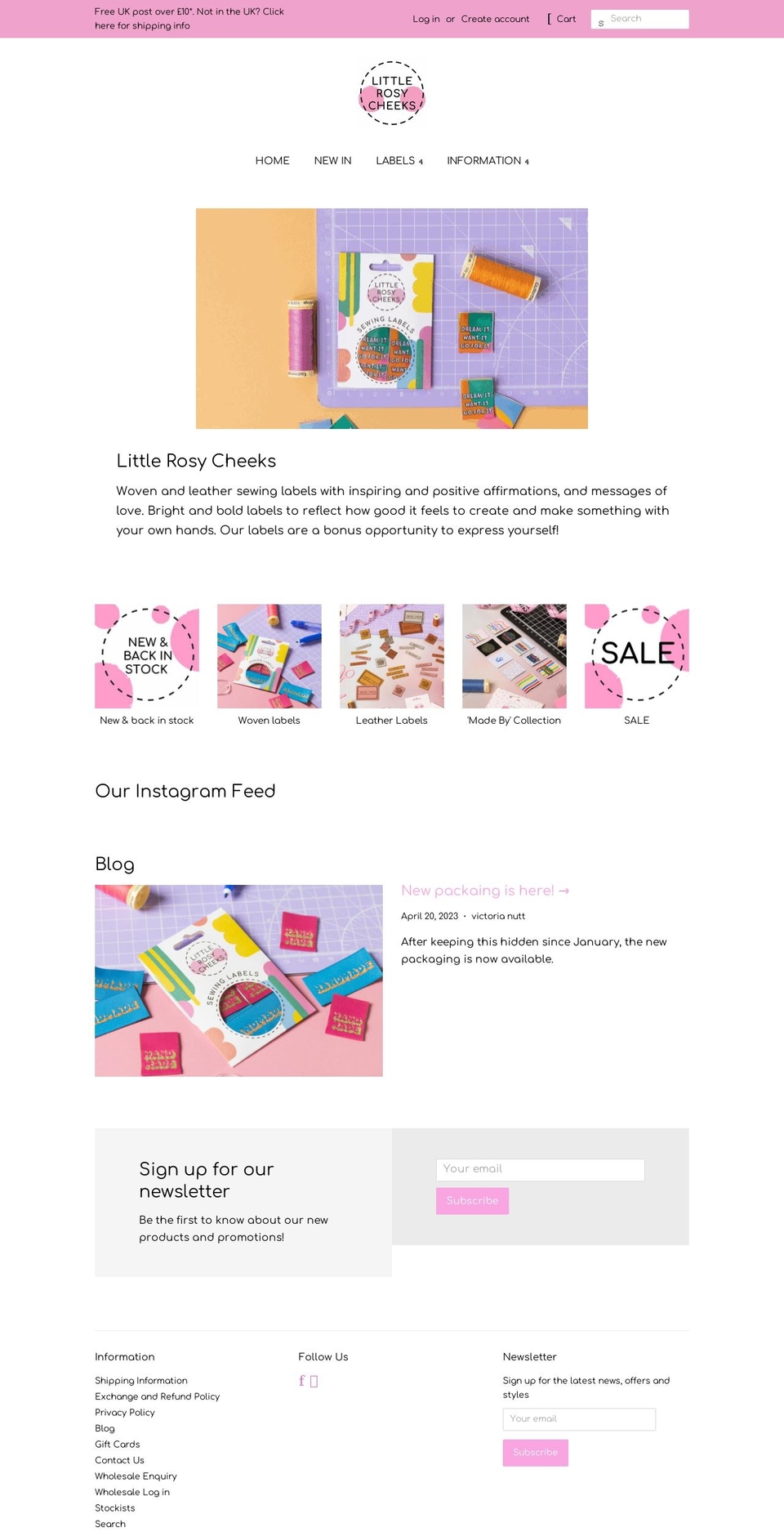 littlerosycheeks.com shopify website screenshot