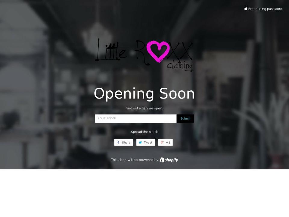 littleroxxclothing.com shopify website screenshot