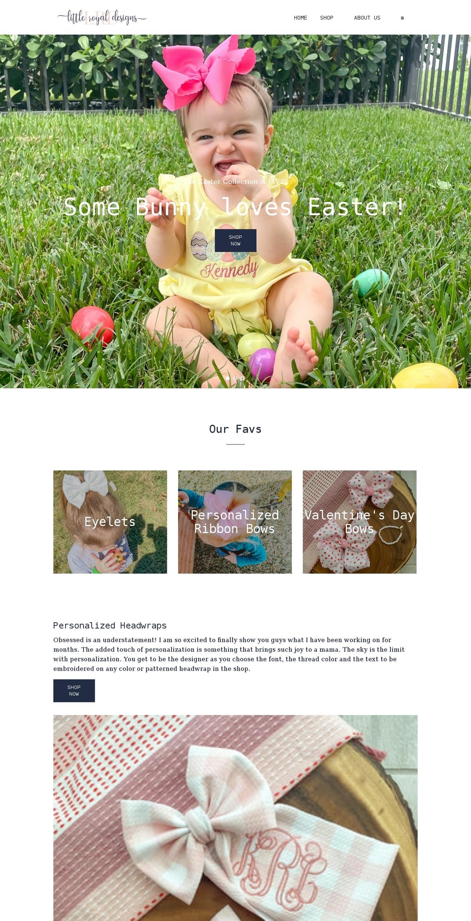 littleroyaldesigns.com shopify website screenshot