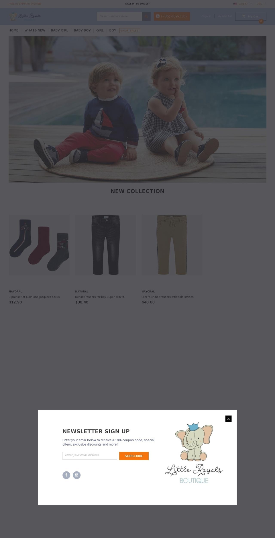 littleroyalsboutique.com — Shopify storefront screenshot